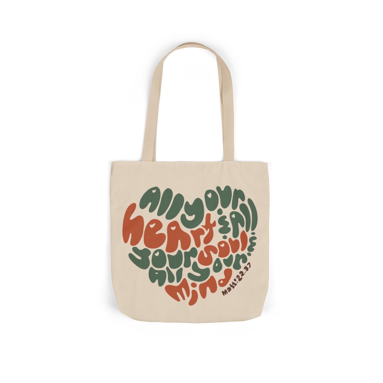 Heart Soul And Mind - Limited Fall Edition Canvas Tote Bag, 5-Color Straps (Natural) - Image 4