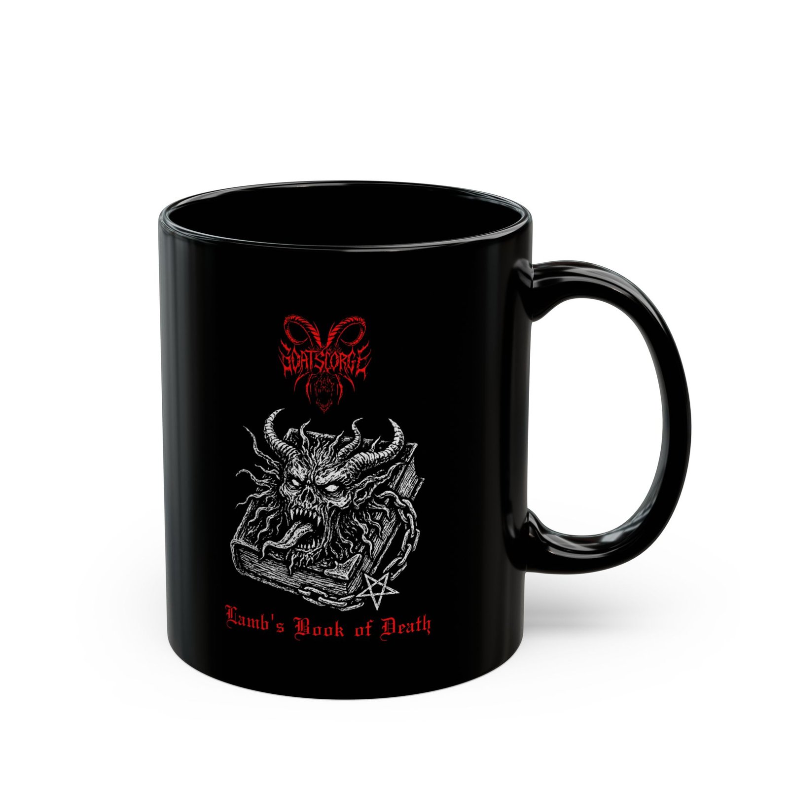 Goatscorge - Lamb's Book Of Death 11oz Black Mugs