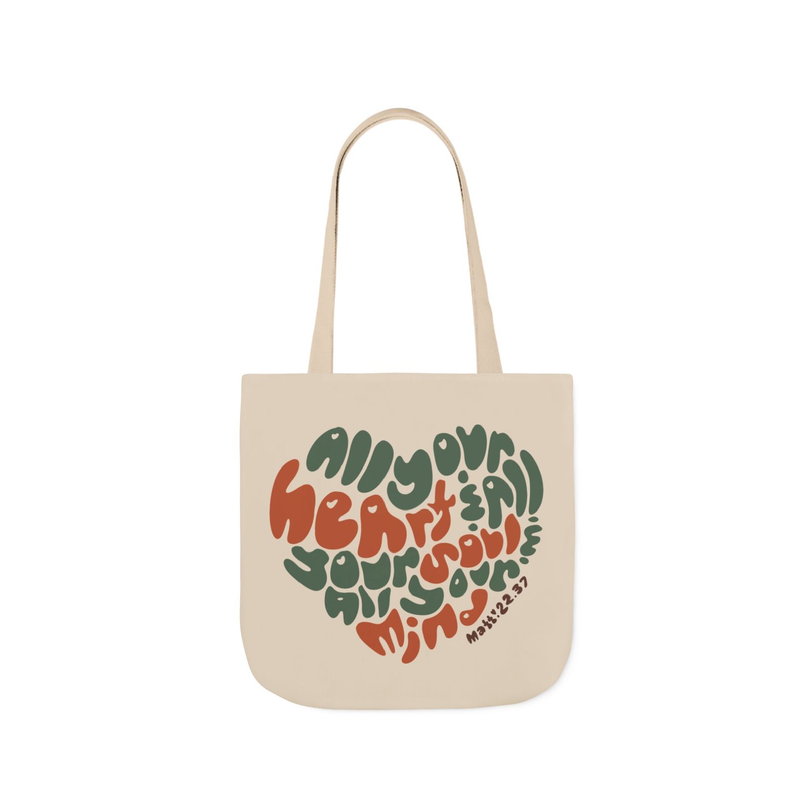 Heart Soul And Mind - Limited Fall Edition Canvas Tote Bag, 5-Color Straps (Natural) - Image 3