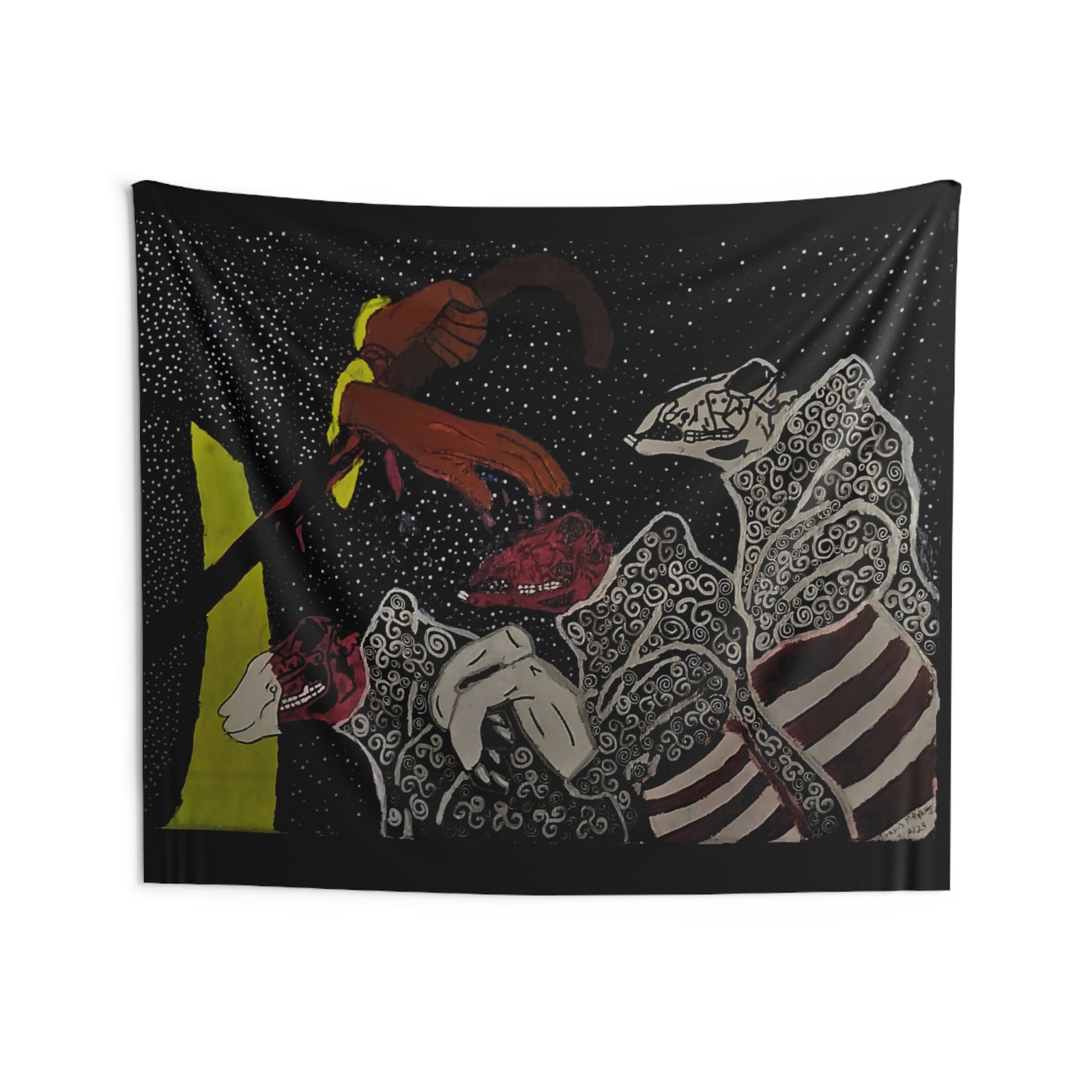 BlahSheepShepherd - Lamb Of God Indoor Wall Tapestries