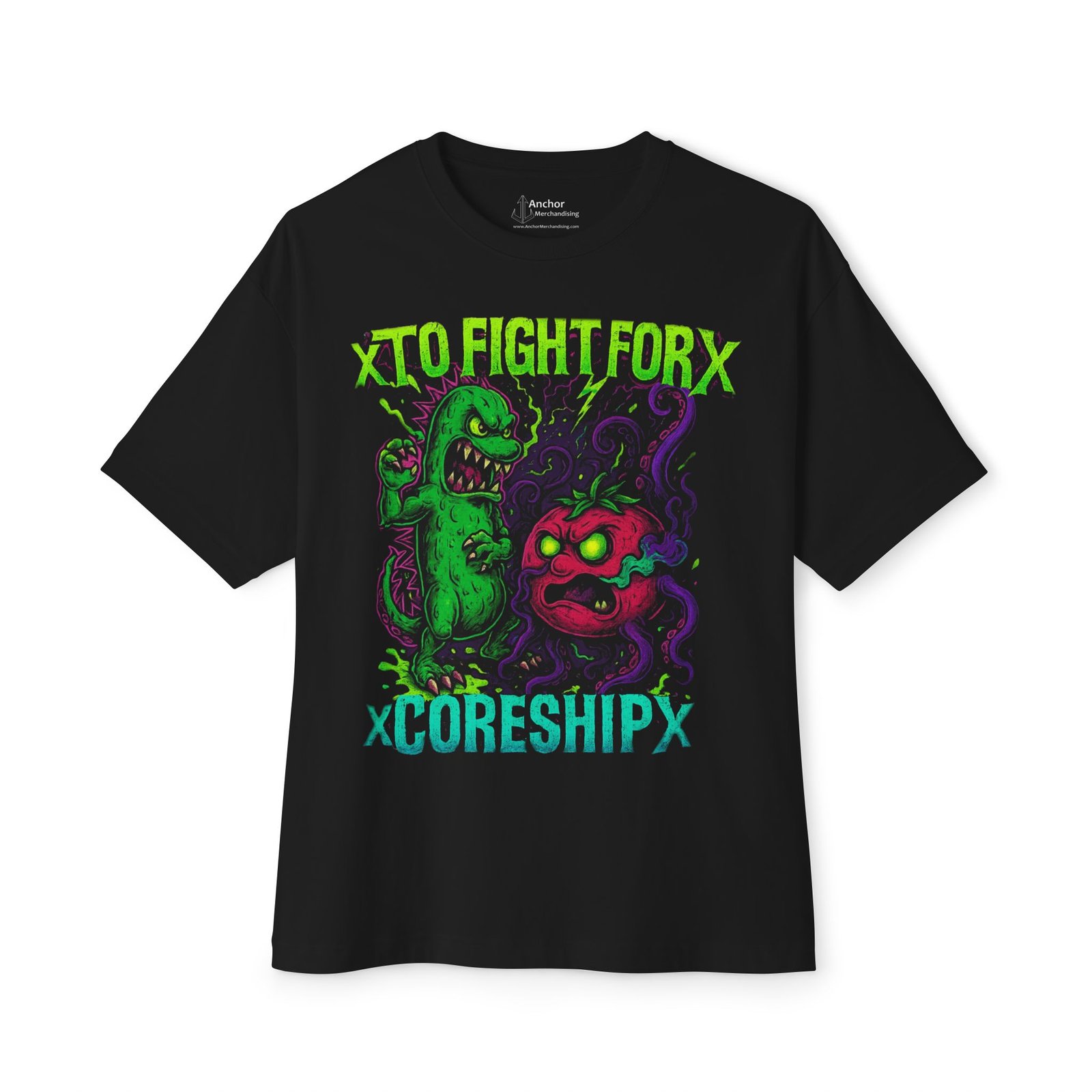 To Fight For - xCORESHIPx Veggies Unisex Short Sleeve Boxy T-Shirt 3010