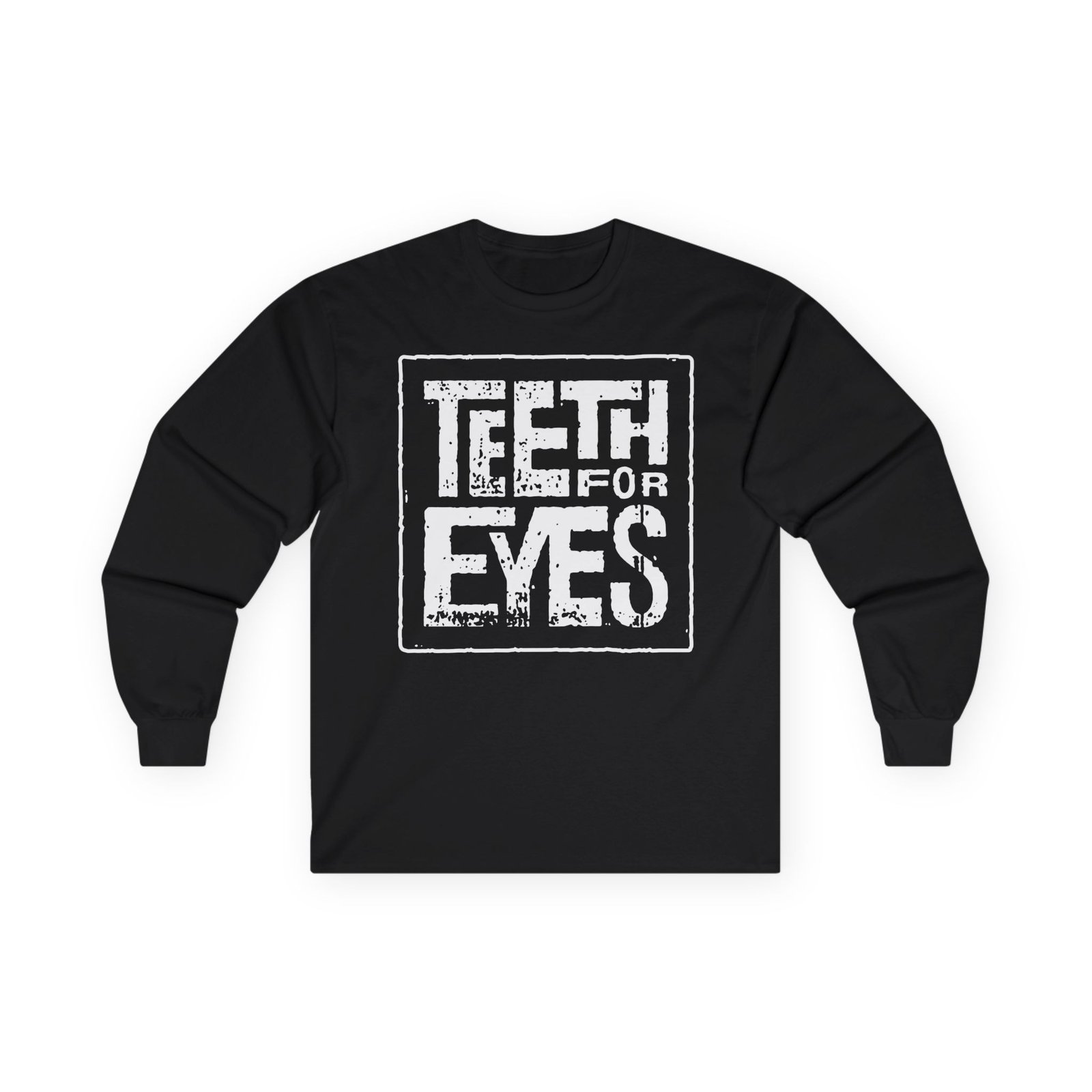 Teeth For Eyes Square Logo Long Sleeve Tshirt