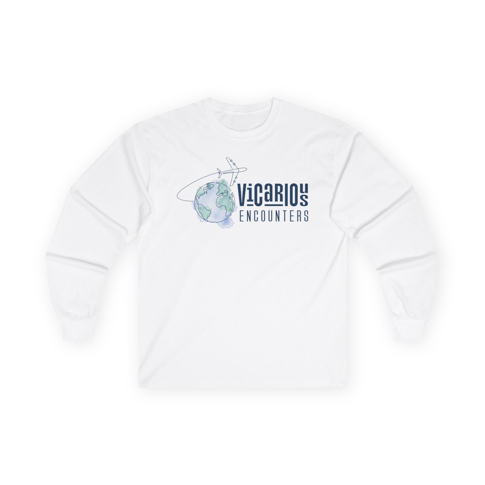 Vicarious Encounters Watercolor Logo Long Sleeve Tshirt