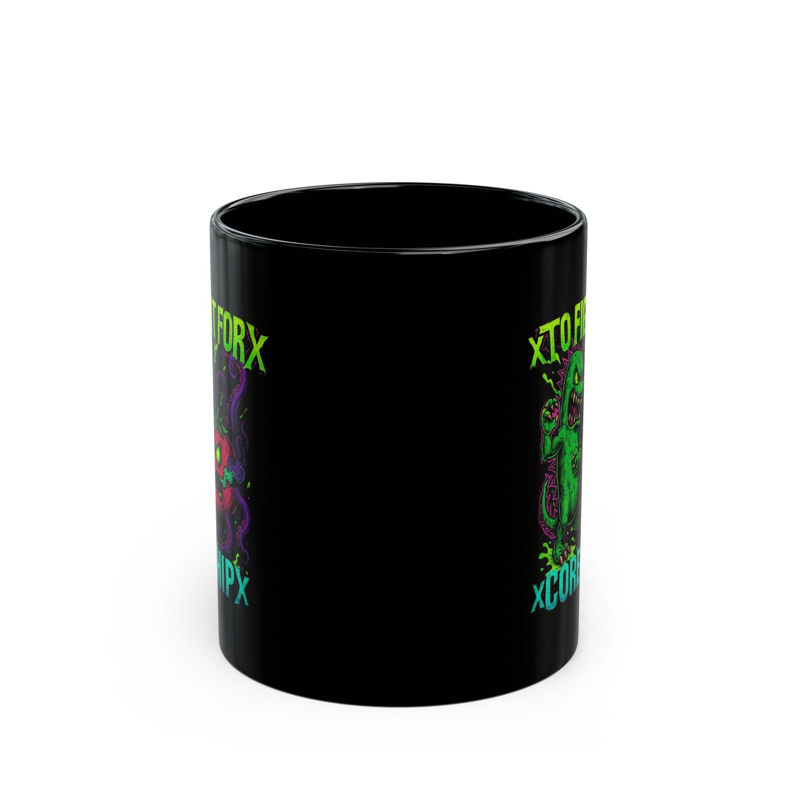 To Fight For - xCORESHIPx Veggies Black Mugs (11oz, 15oz)