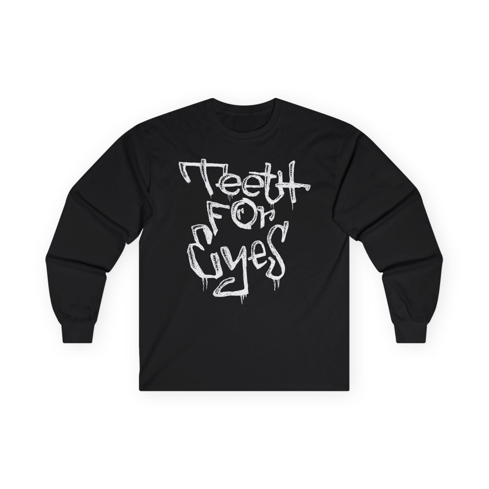 Teeth For Eyes Graffiti Logo Long Sleeve Tshirt