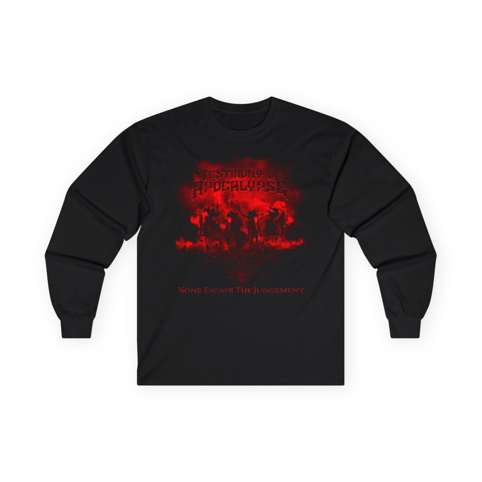 Testimony Of Apocalypse - None Escape The Judgment Long Sleeve Tshirt (2-Sided)