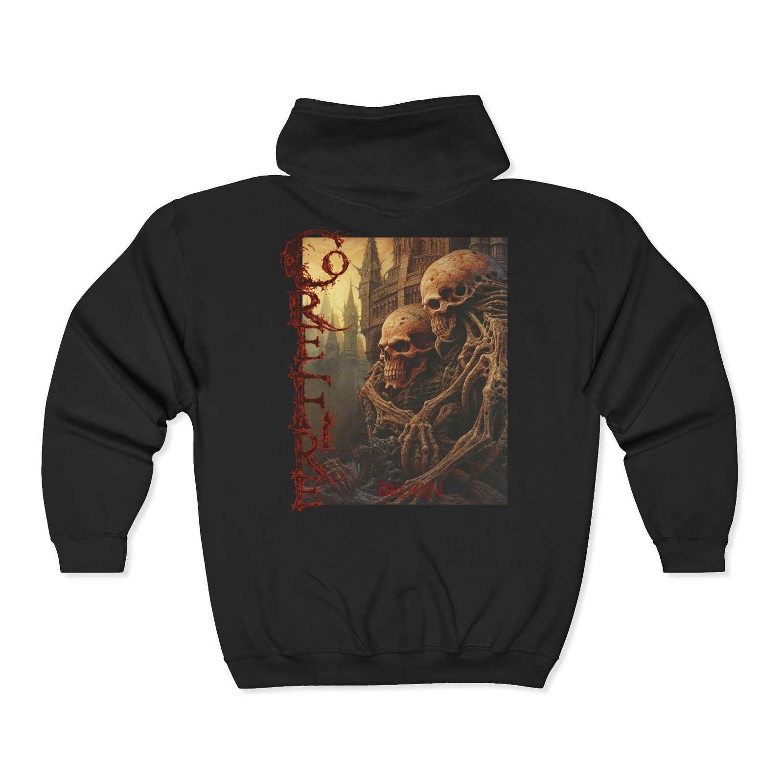 Core Fire - Broken Full Zip Hooded Sweatshirt (2-Sided)