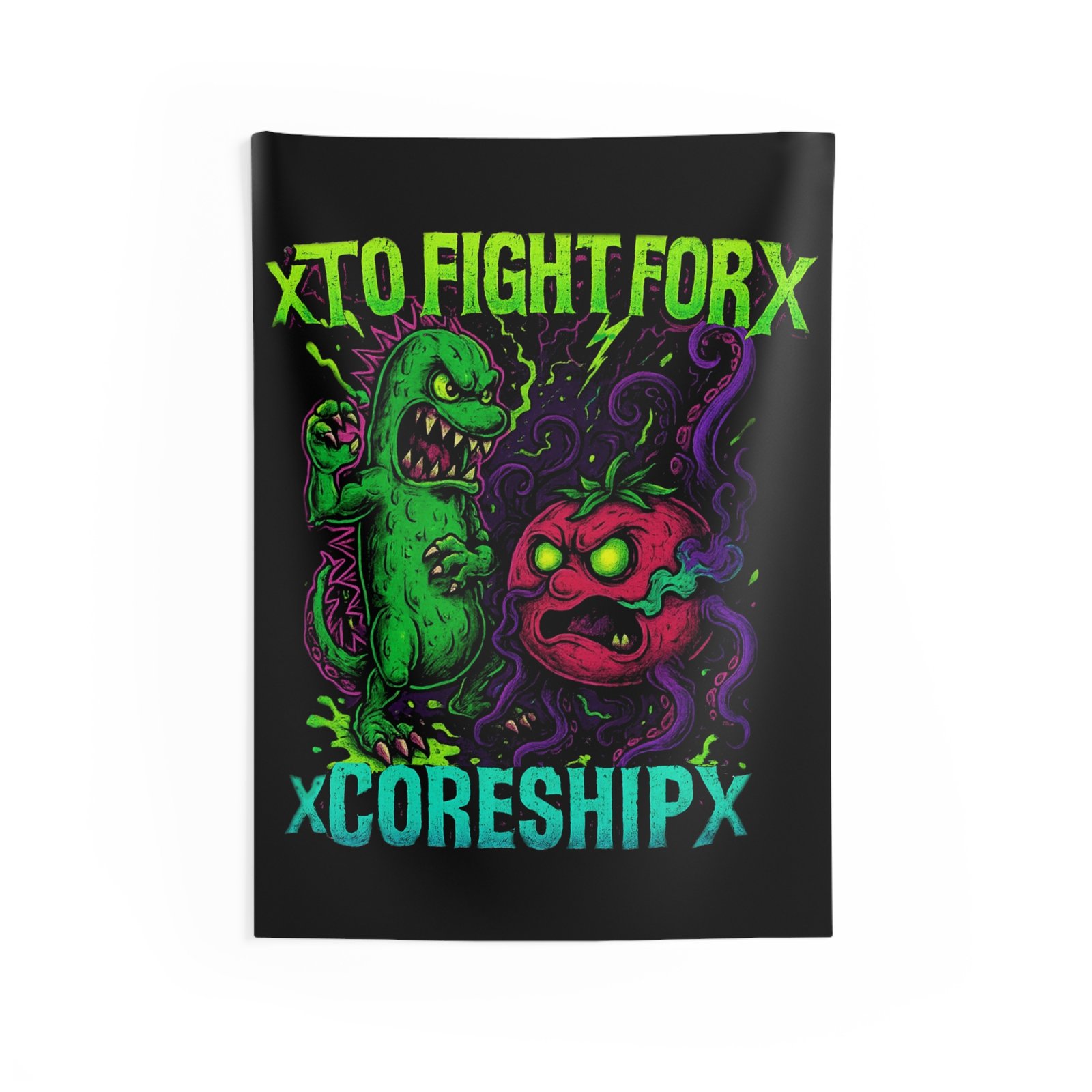 To Fight For - xCORESHIPx Veggies Indoor Wall Tapestries
