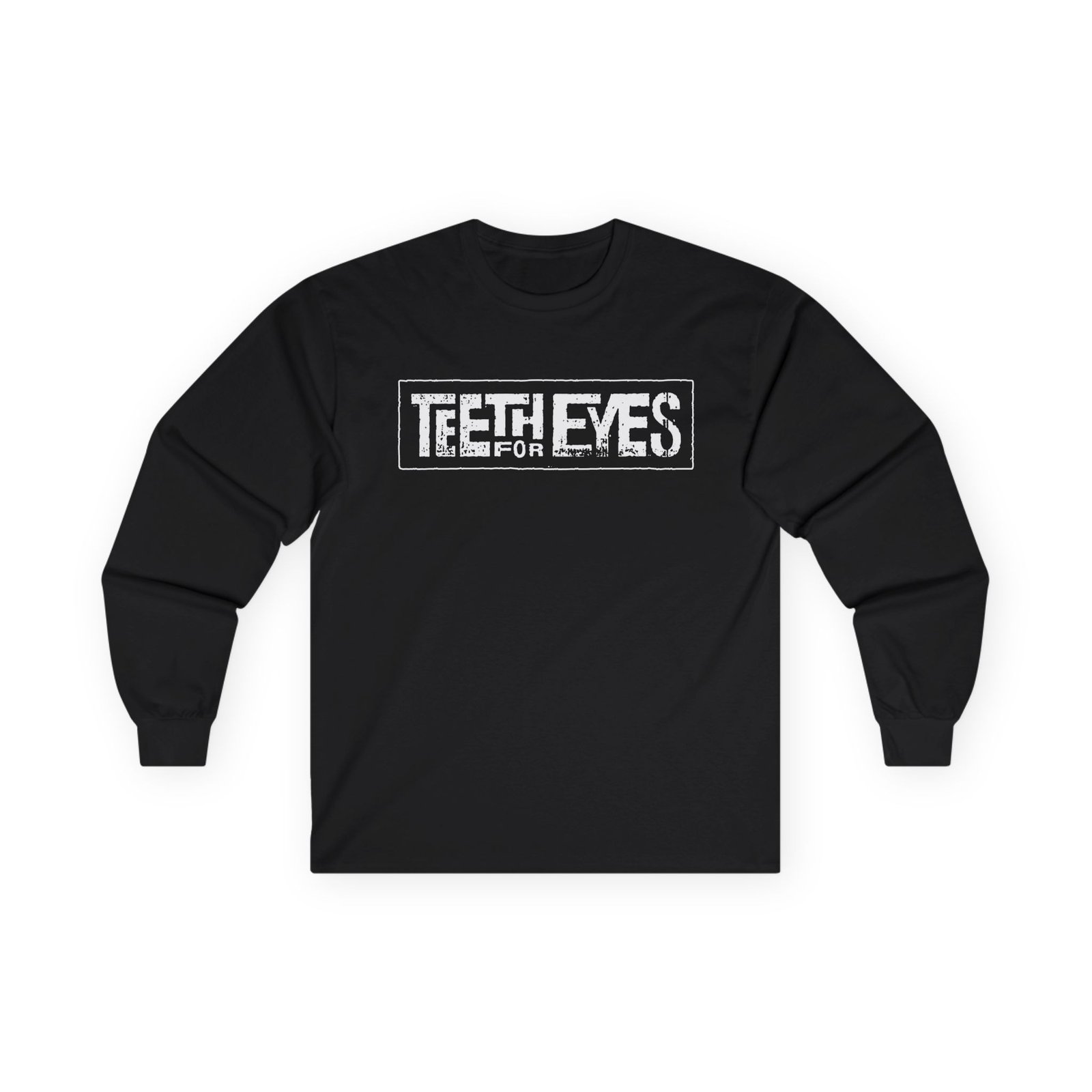 Teeth For Eyes Rectangle Logo Long Sleeve Tshirt