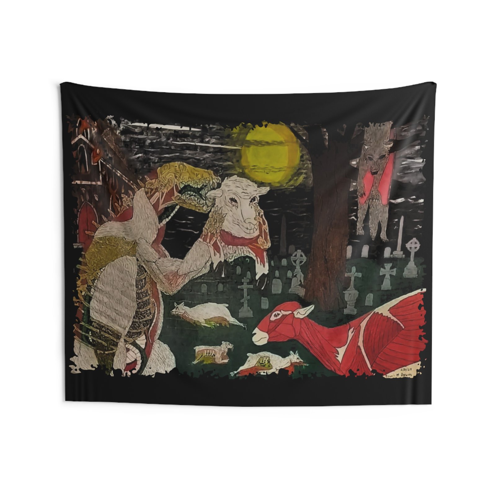 BlahSheepShepherd - The False Prophet Indoor Wall Tapestries