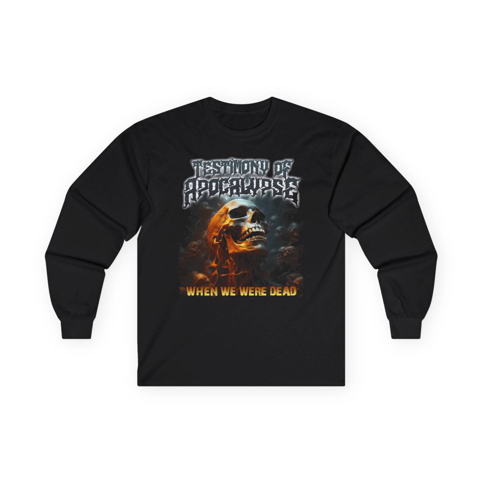 Testimony Of Apocalypse - When We Were Dead Skull Version Long Sleeve Tshirt