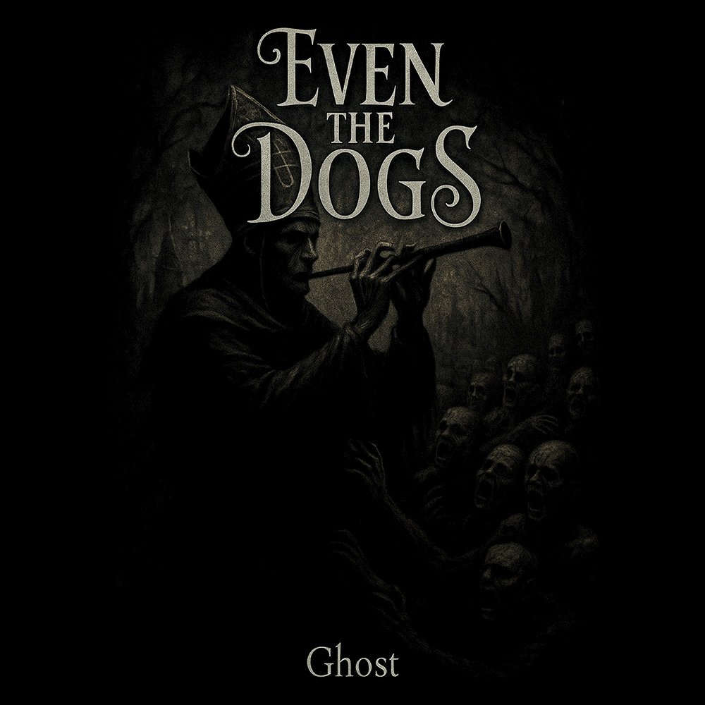 Even The Dogs - Ghost - Black Denim Printed Patches (2 sizes)