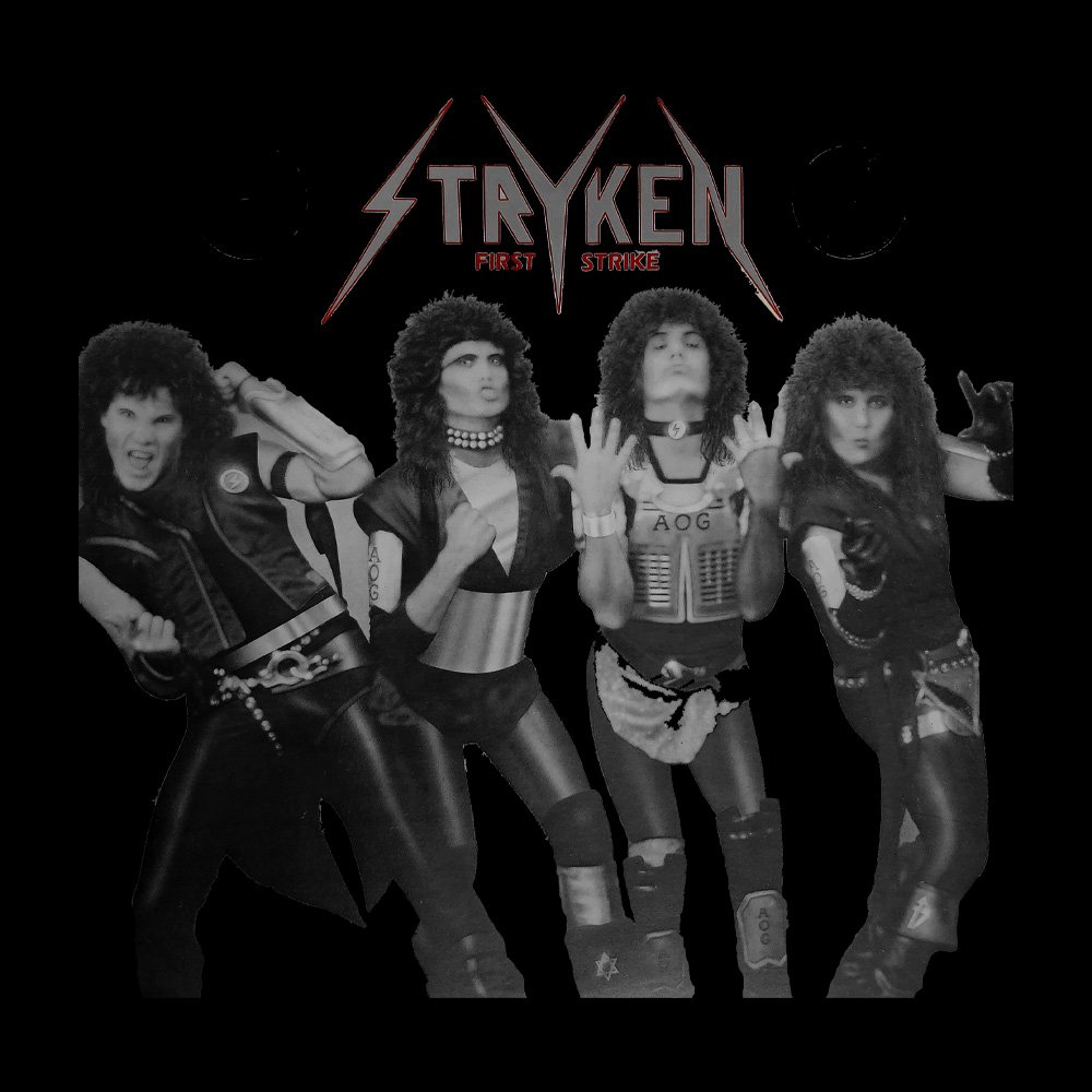 Stryken - First Strike - Black Denim Printed Patches (2 sizes)