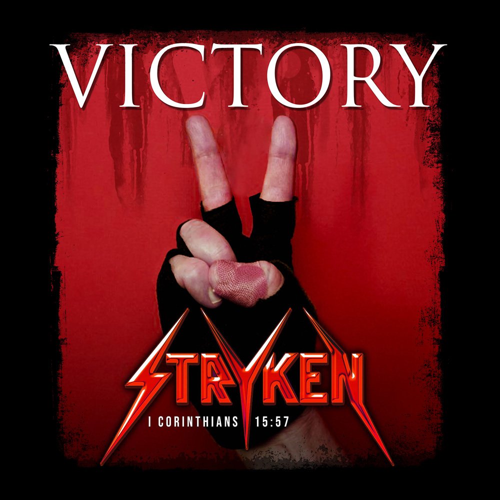 Stryken - Victory - Black Denim Printed Patches (2 sizes)