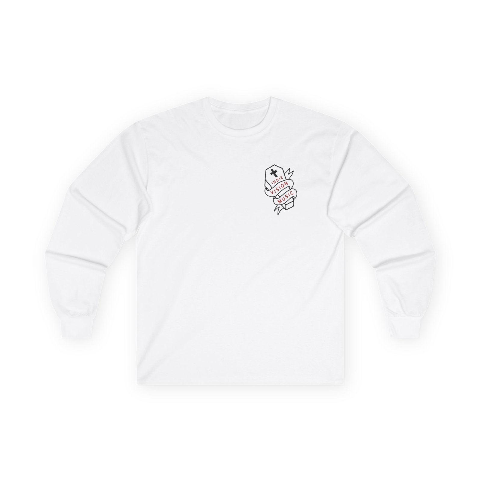 Indie Vision Music Coffin Long Sleeve Tshirt (2-Sided) - Image 4