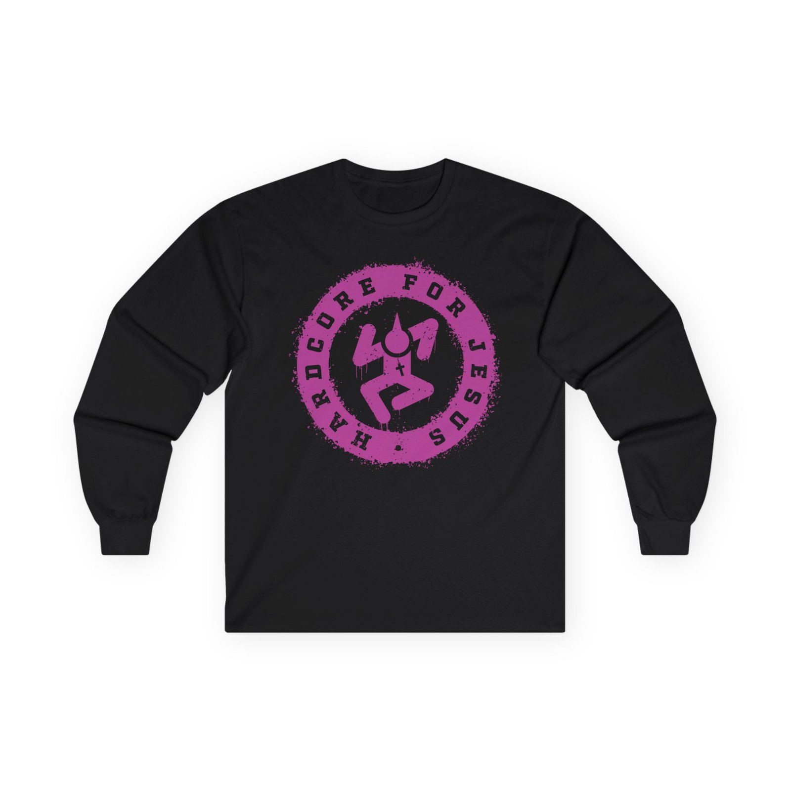 Hardcore For Jesus Purple Logo Long Sleeve Tshirt