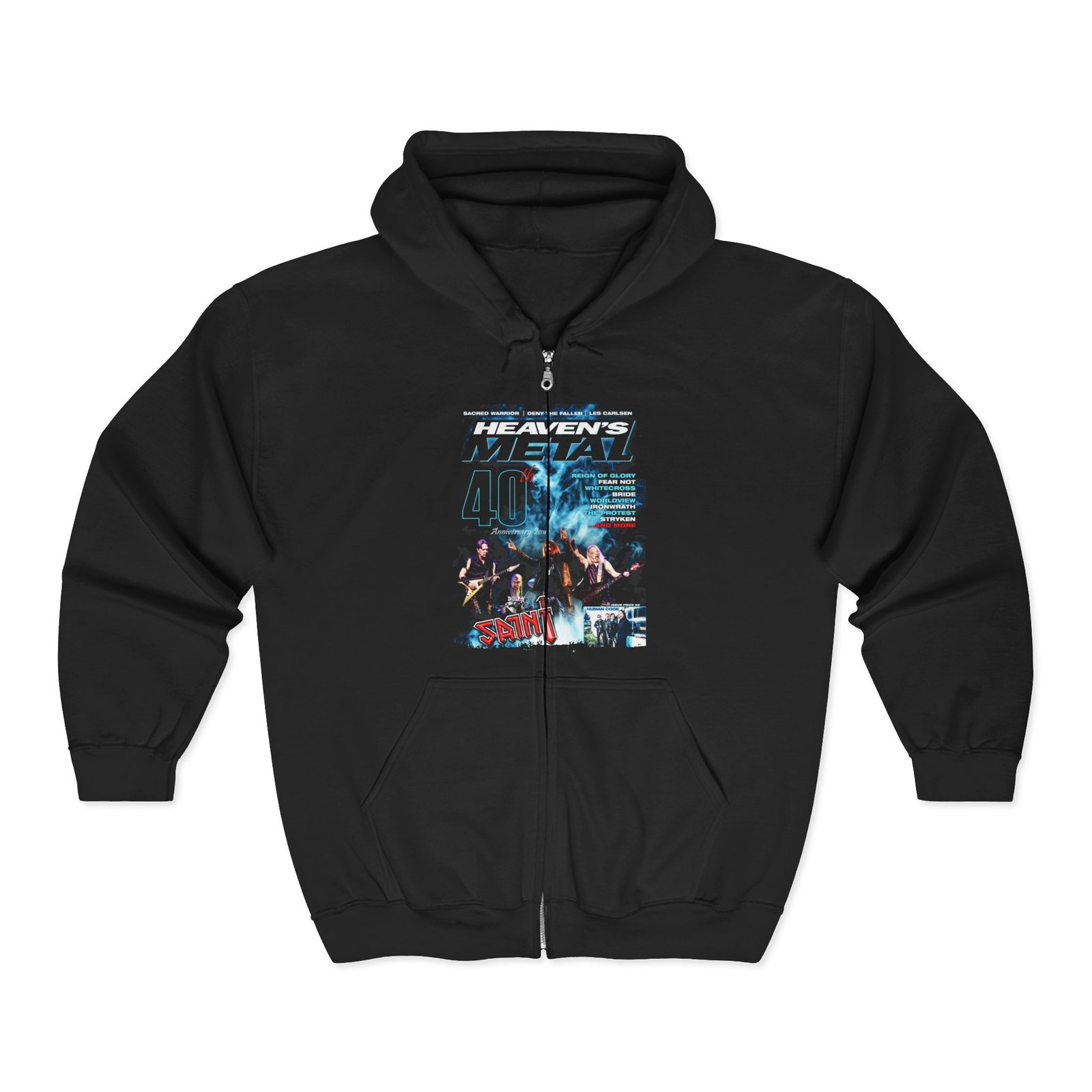Heaven's Metal 40th Anniversary Full Zip Hooded Sweatshirt (2-Sided)
