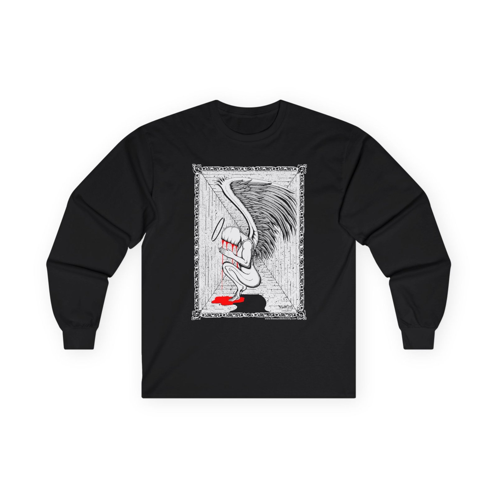 Praying Angel by The Wounded Society Long Sleeve Tshirt