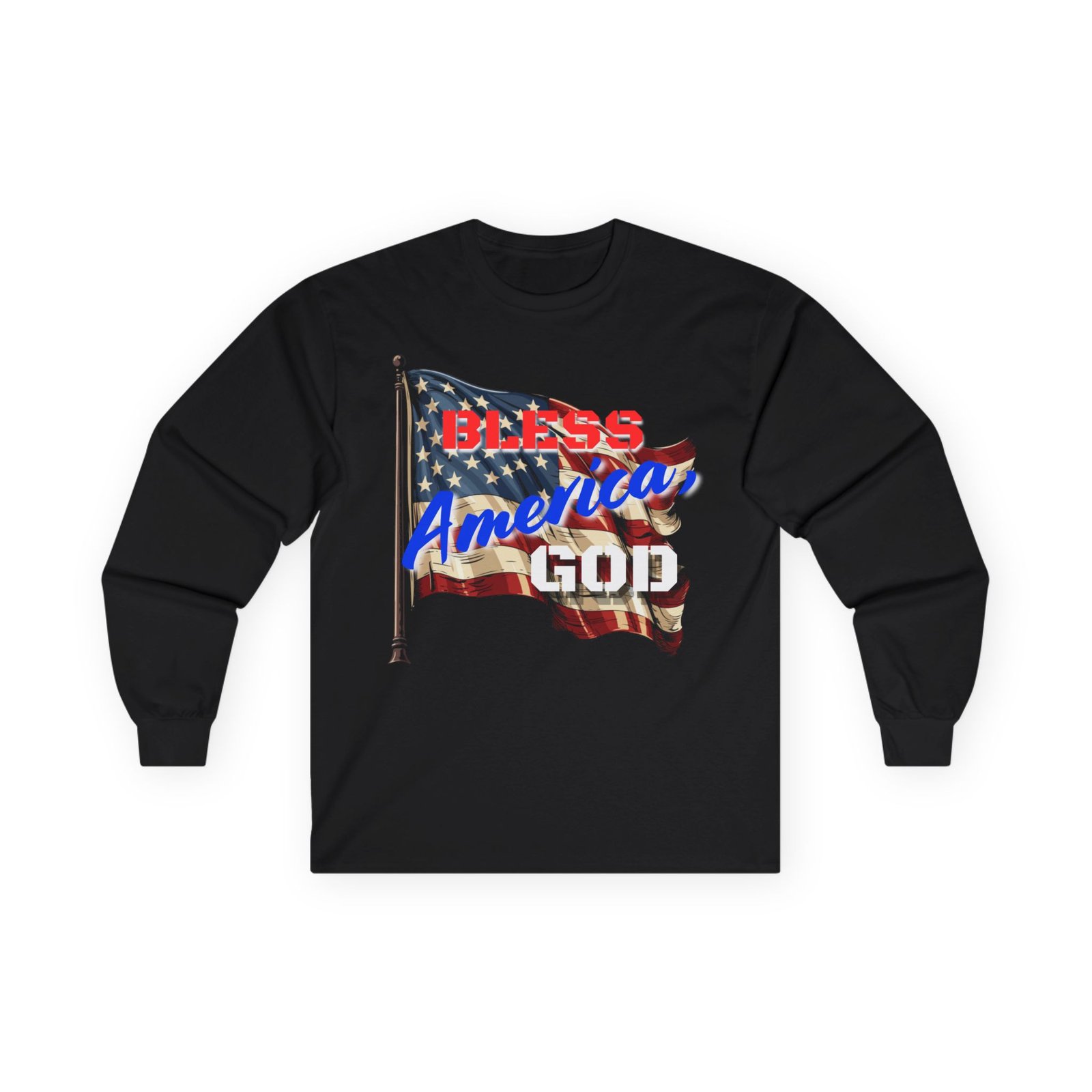 SA Designs - Bless America, God Long Sleeve Tshirt