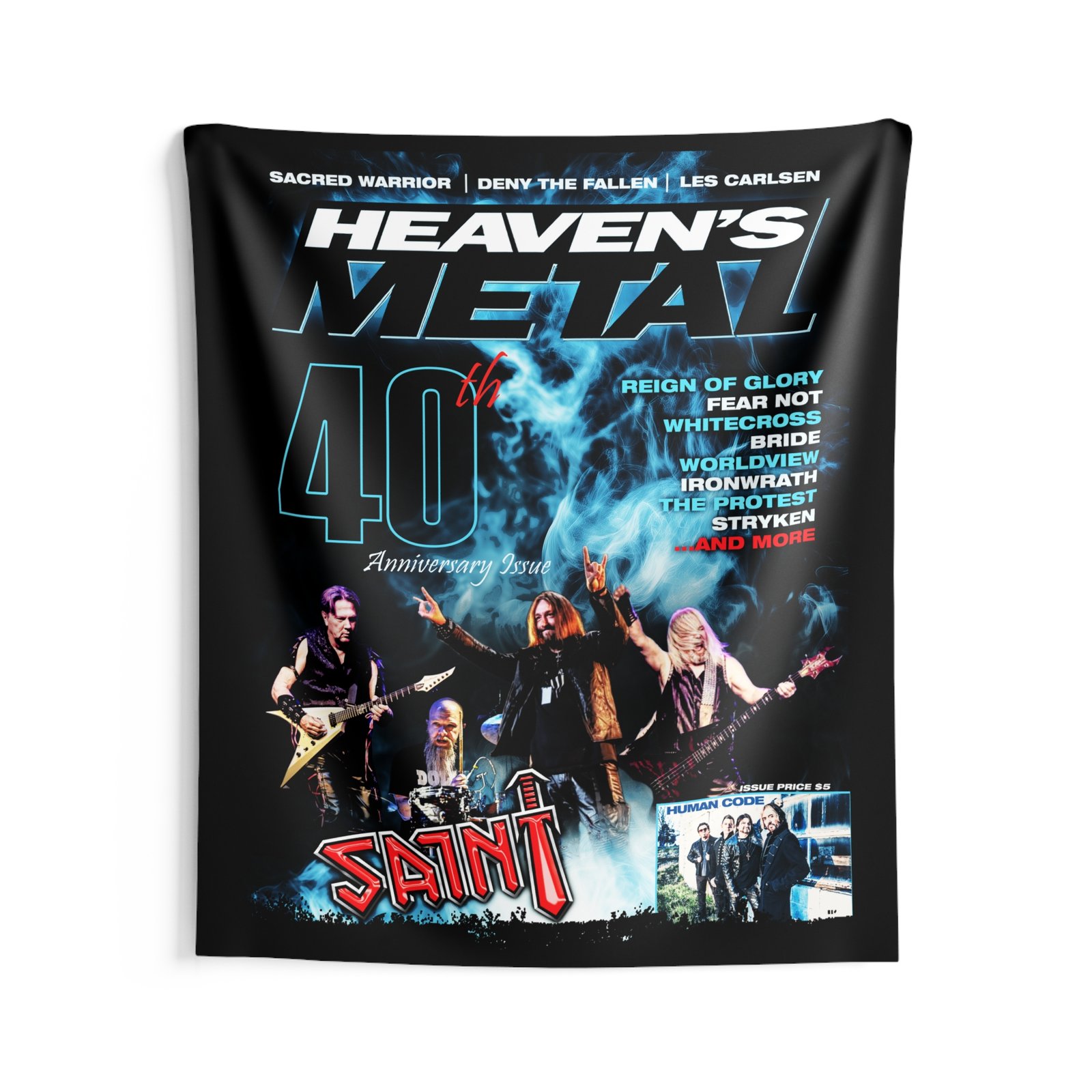 Heaven's Metal 40th Anniversary Saint Indoor Wall Tapestries - Image 3