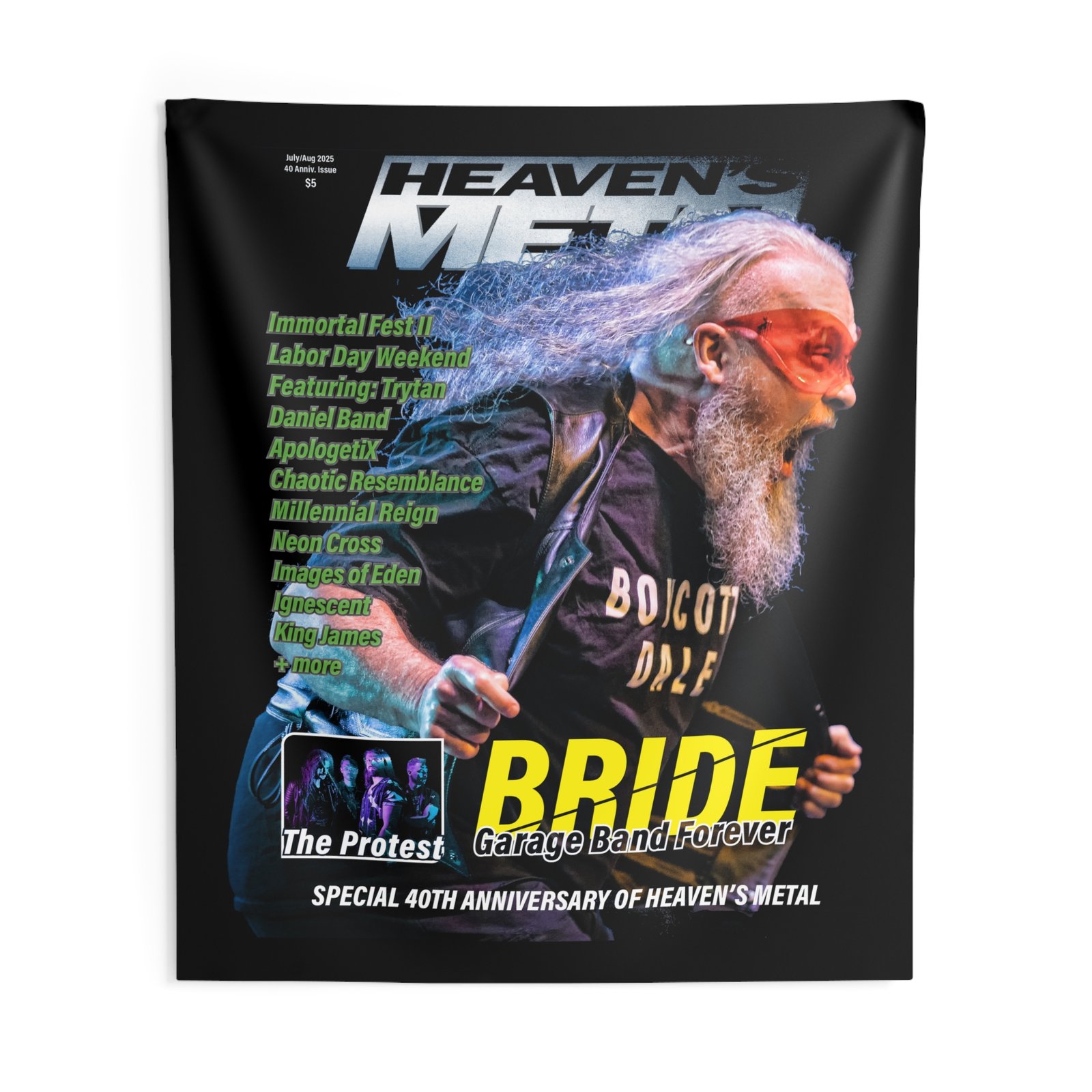 Heaven's Metal 40th Anniversary Bride Indoor Wall Tapestries - Image 4