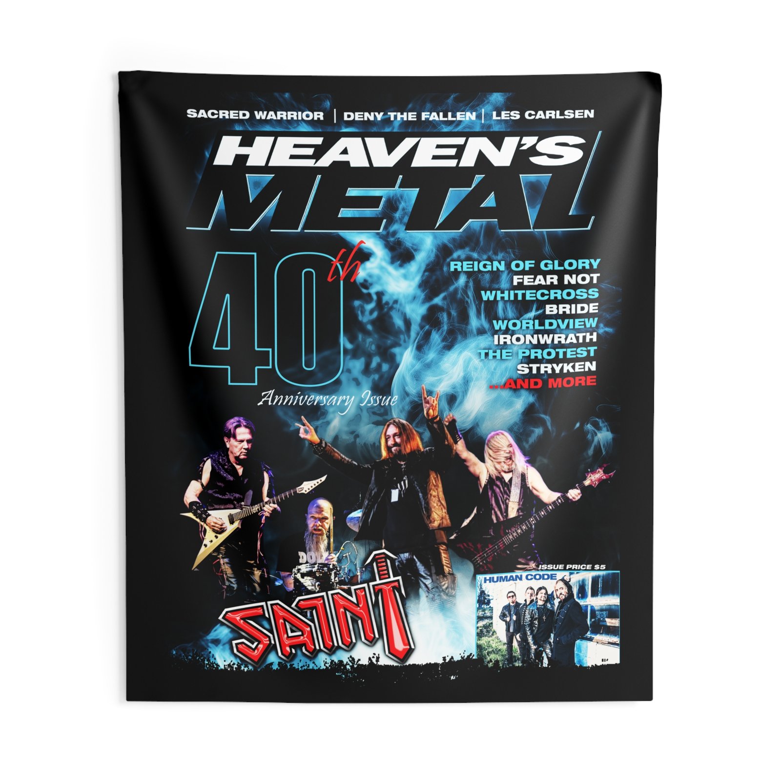Heaven's Metal 40th Anniversary Saint Indoor Wall Tapestries - Image 4