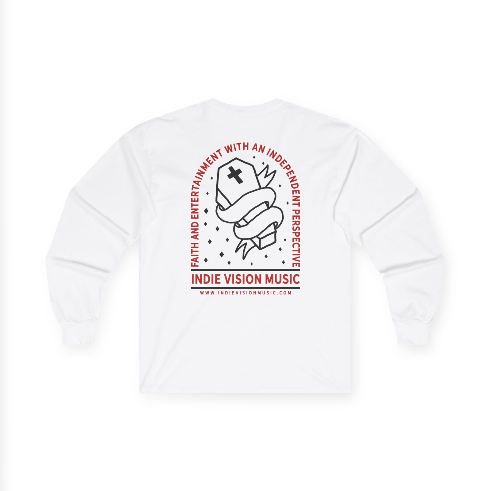 Indie Vision Music Coffin Long Sleeve Tshirt (2-Sided) - Image 5