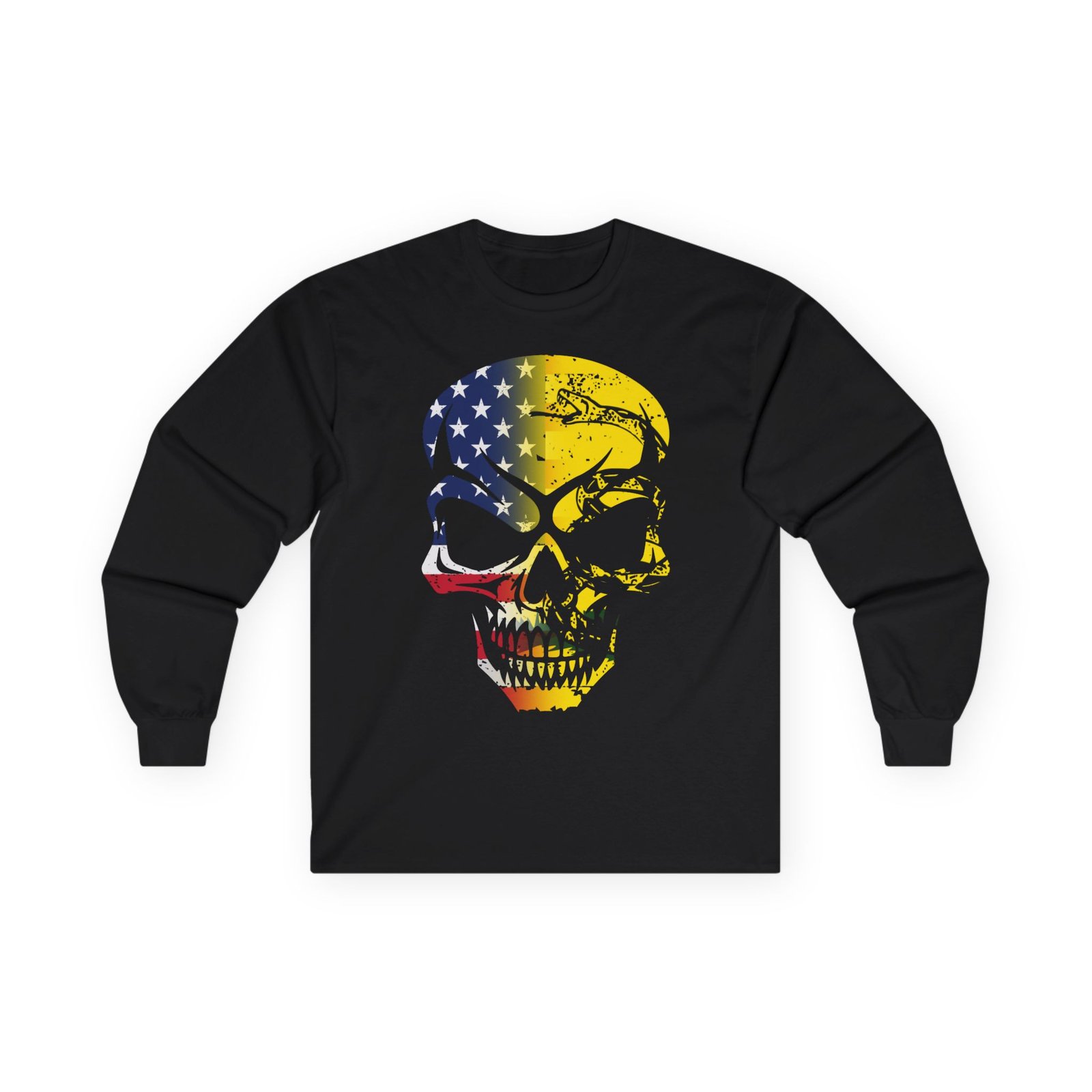 American Gadsden Skull by The Brutal Truth Designs Long Sleeve Tshirt
