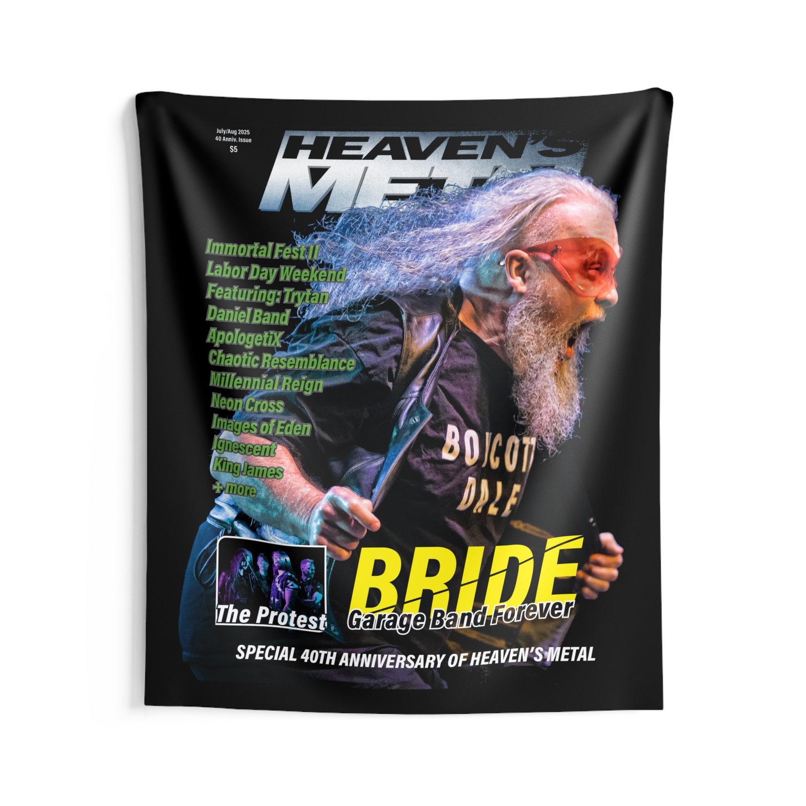 Heaven's Metal 40th Anniversary Bride Indoor Wall Tapestries - Image 3