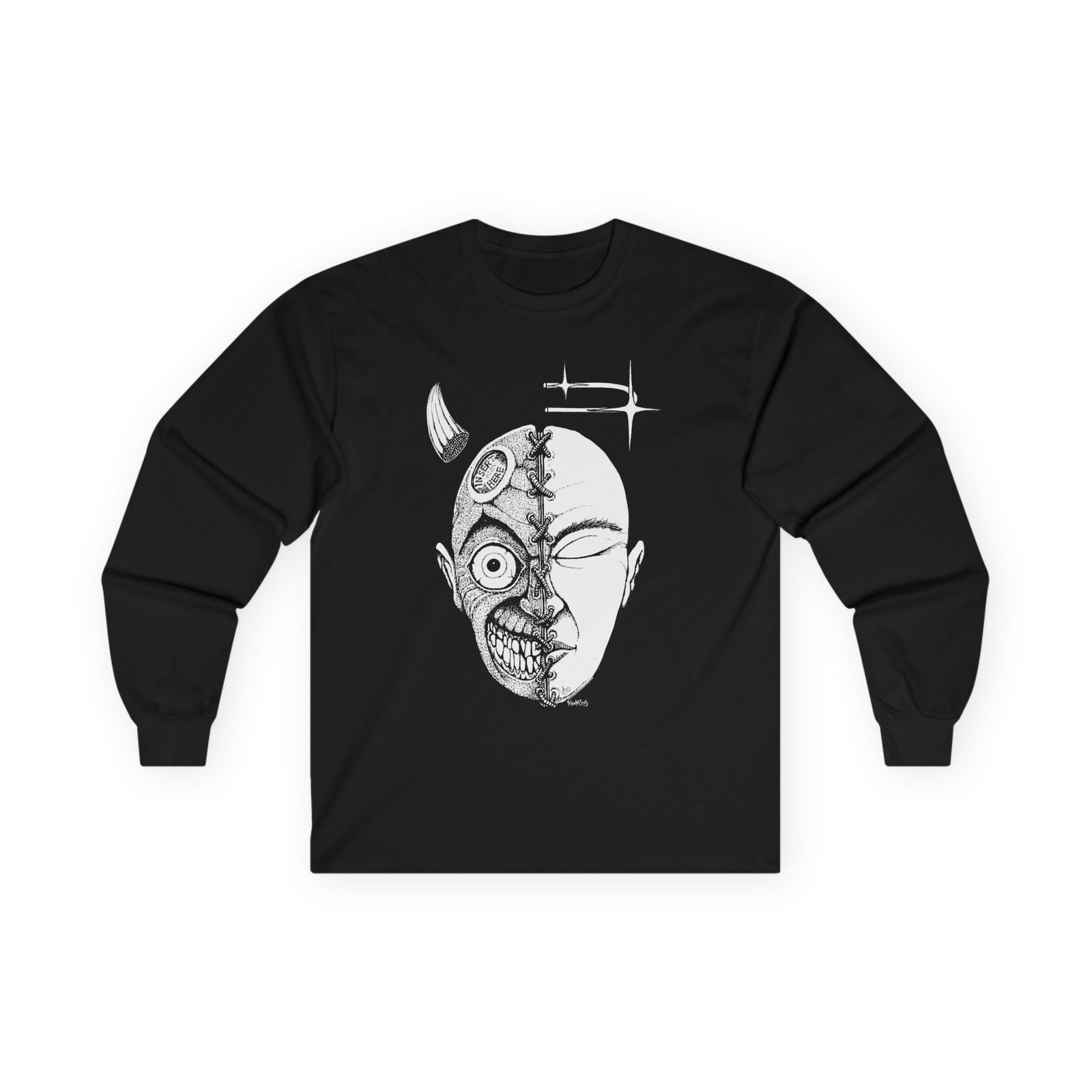 Half Face by The Wounded Society Long Sleeve Tshirt