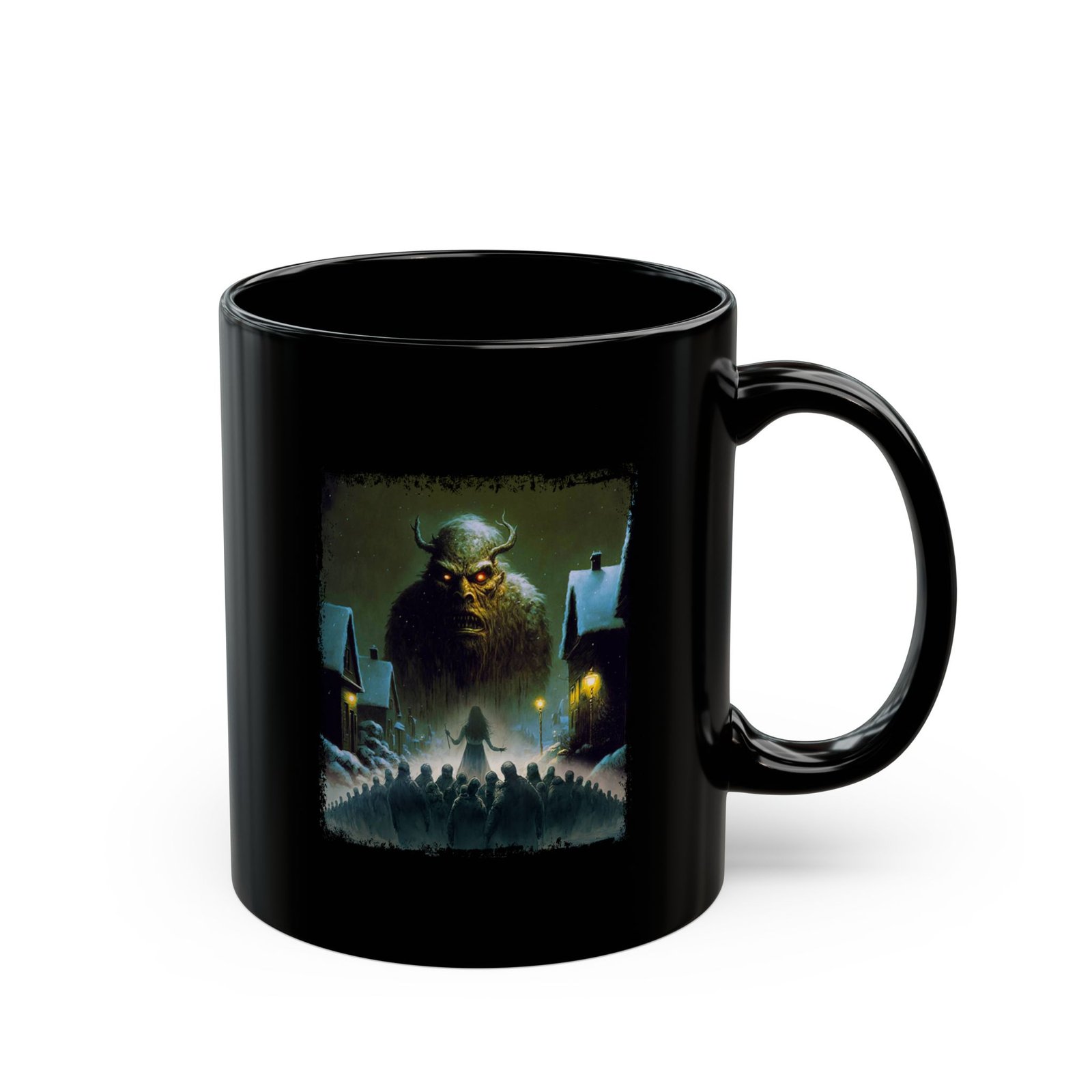Holiday Horrors - Gryla The Troll 11oz Black Mugs - Image 3