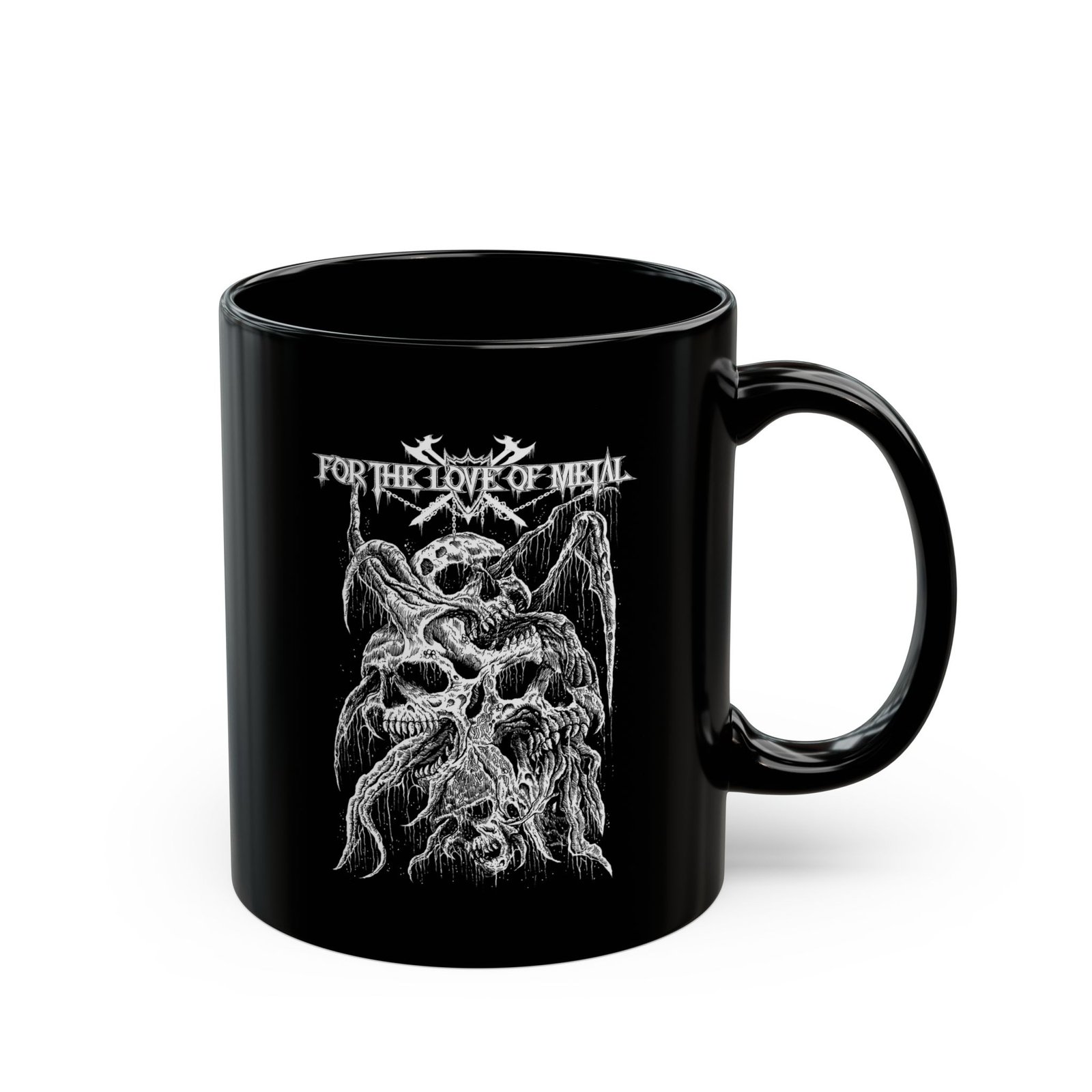 For The Love Of Metal 11oz Black Mugs - Image 3
