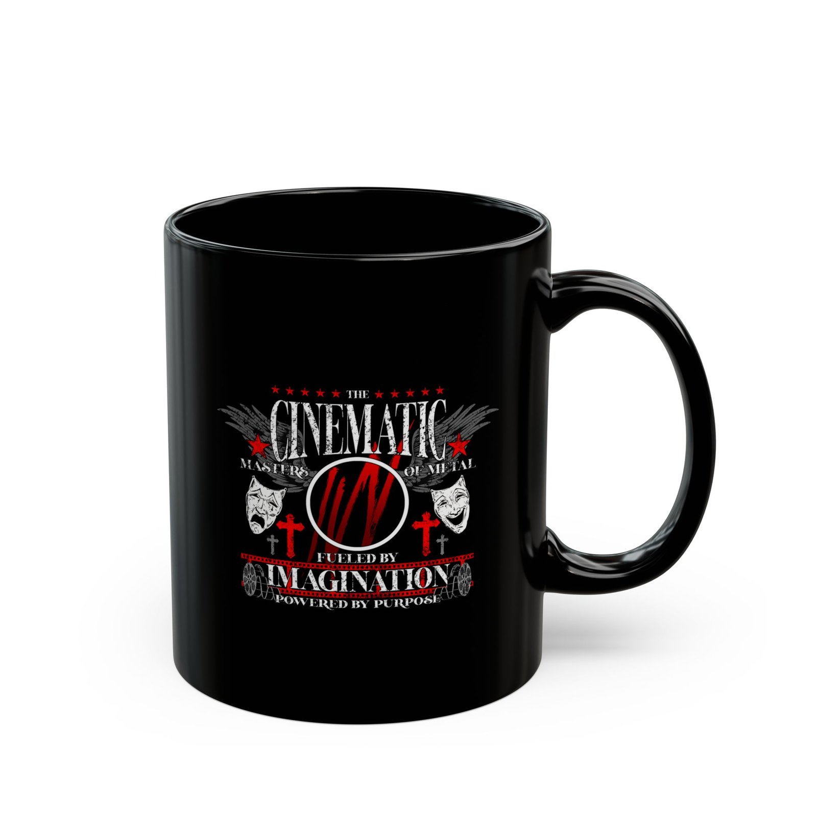 Ironwrath - Cinematic Masters of Metal Raised Print 11oz Black Mugs