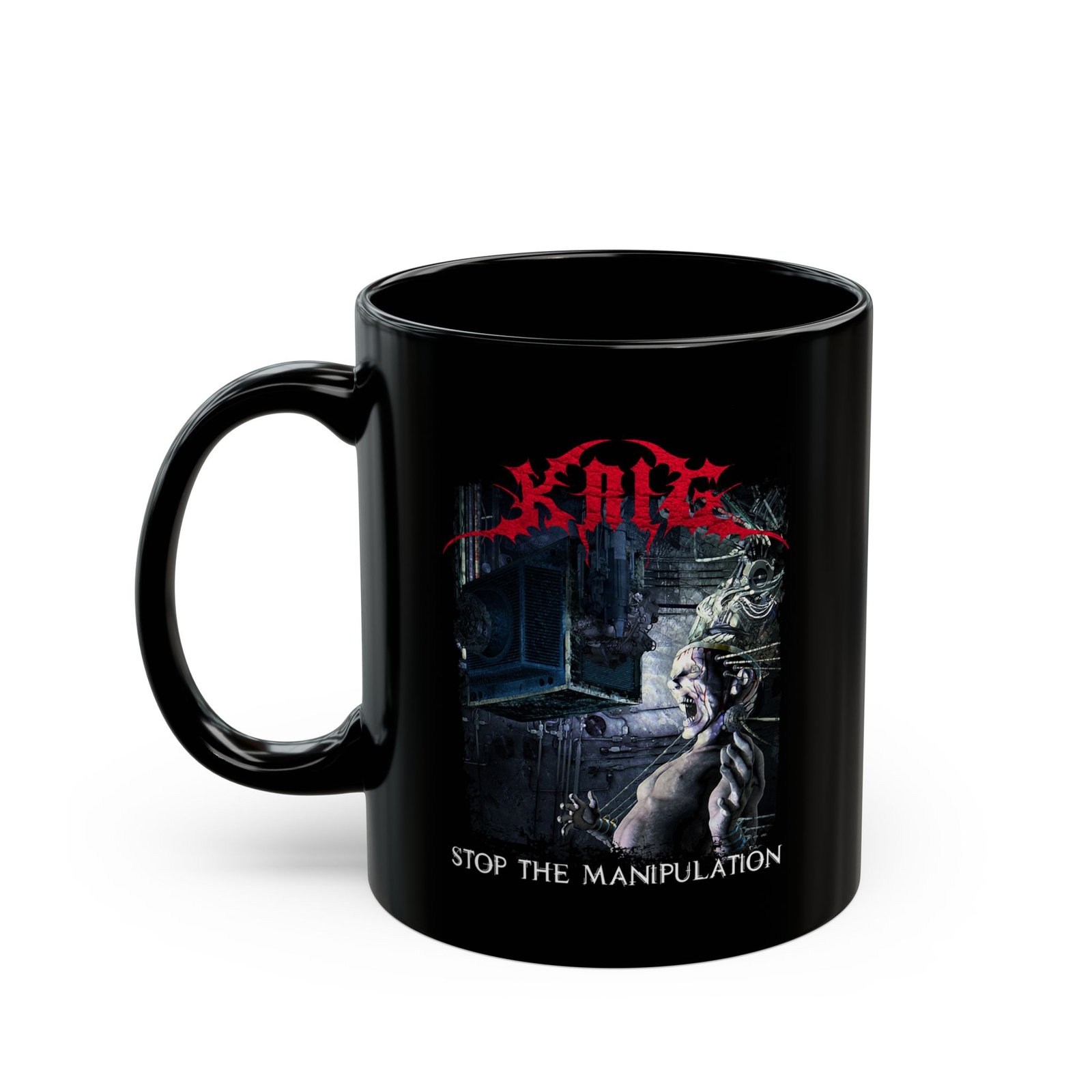 Krig - Stop The Manipulation 11oz Black Mugs