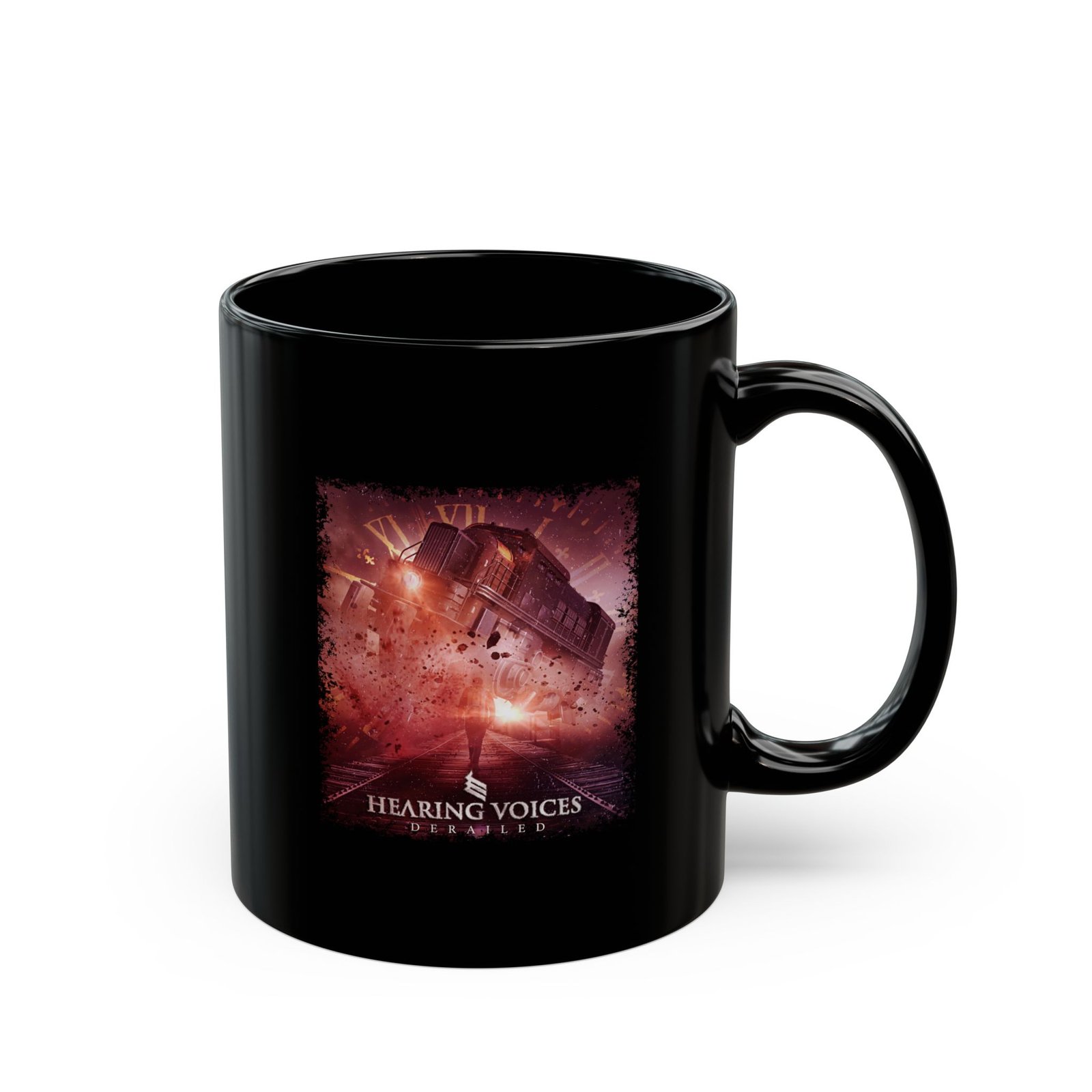 Hearing Voices - Derailed 11oz Black Mugs - Image 3