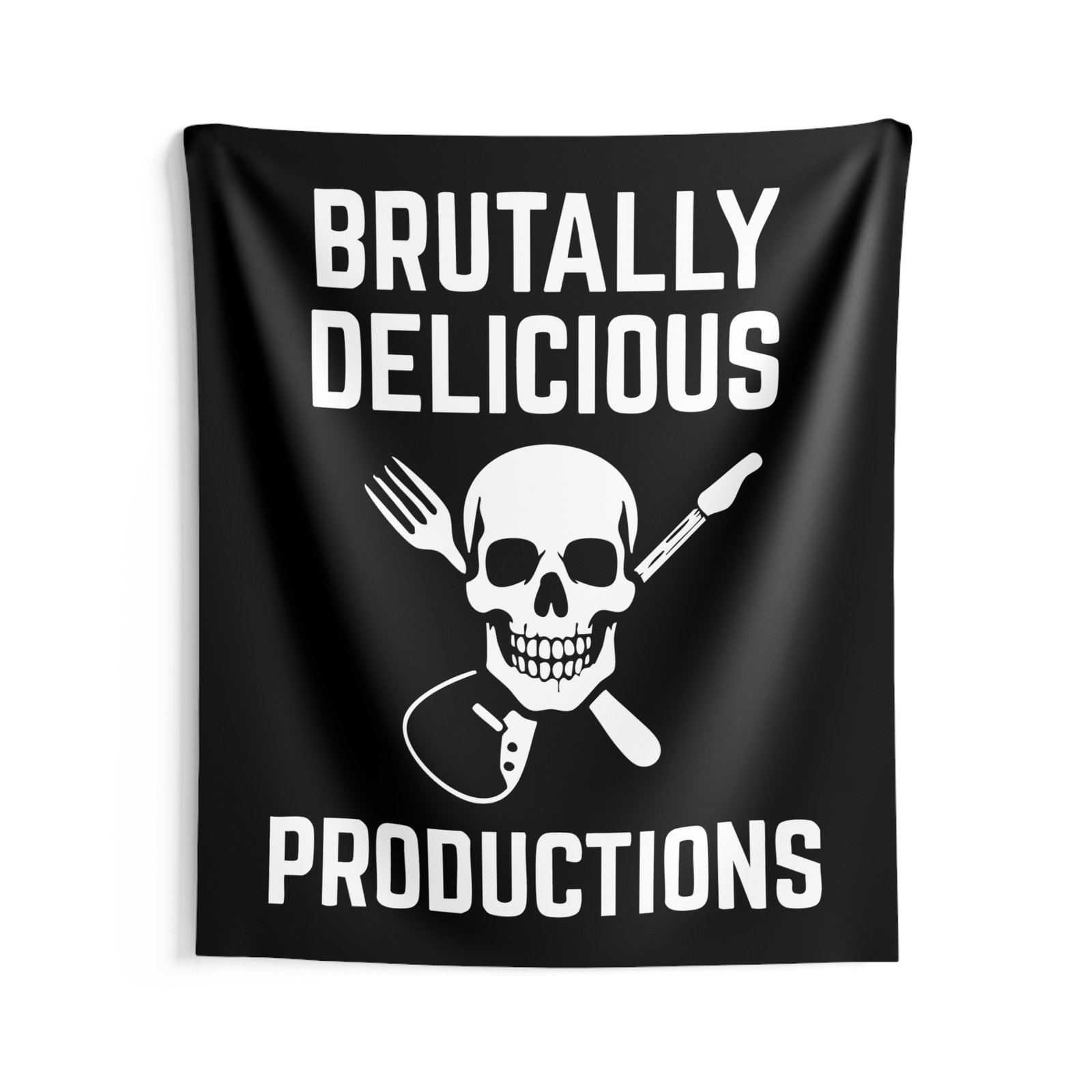Brutally Delicious Productions Logo 2025 Indoor Wall Tapestries