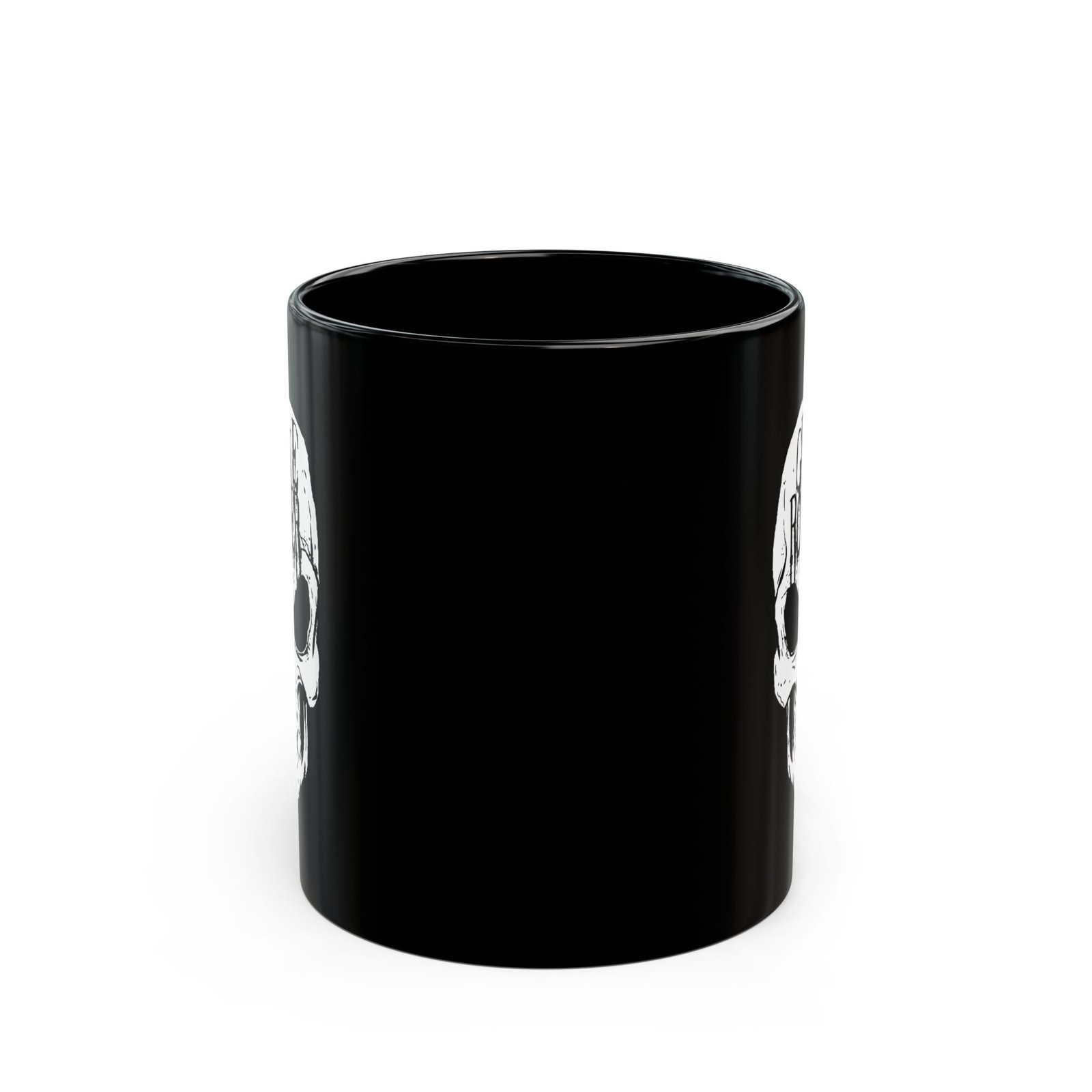 Grave Robber Skull Logo 11oz Black Mugs - Image 2
