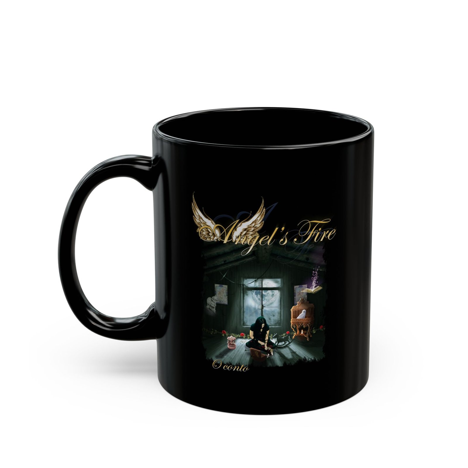 Angel's Fire - O Conto 11oz Black Mugs