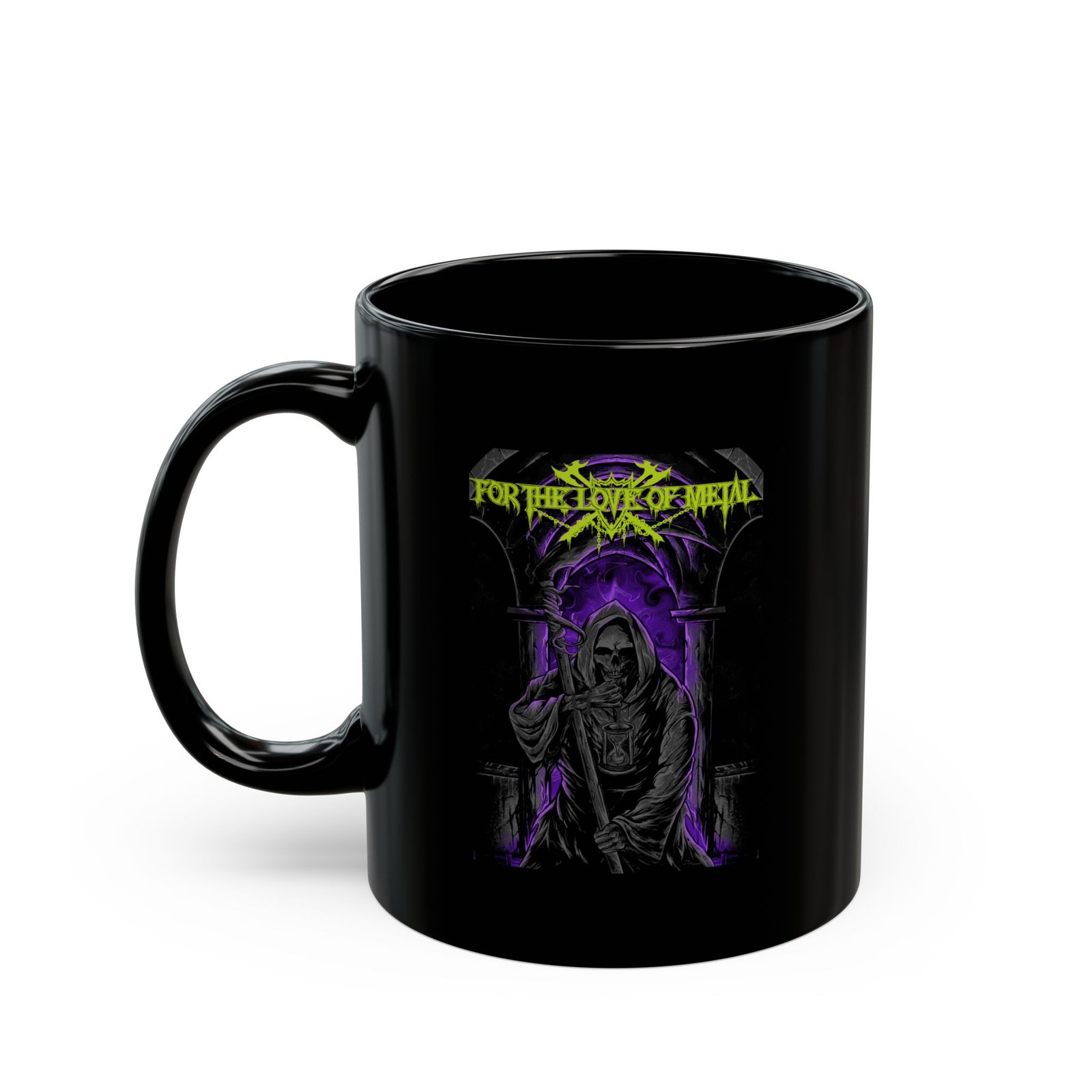 For The Love Of Metal - Grim Reaper 11oz Black Mugs