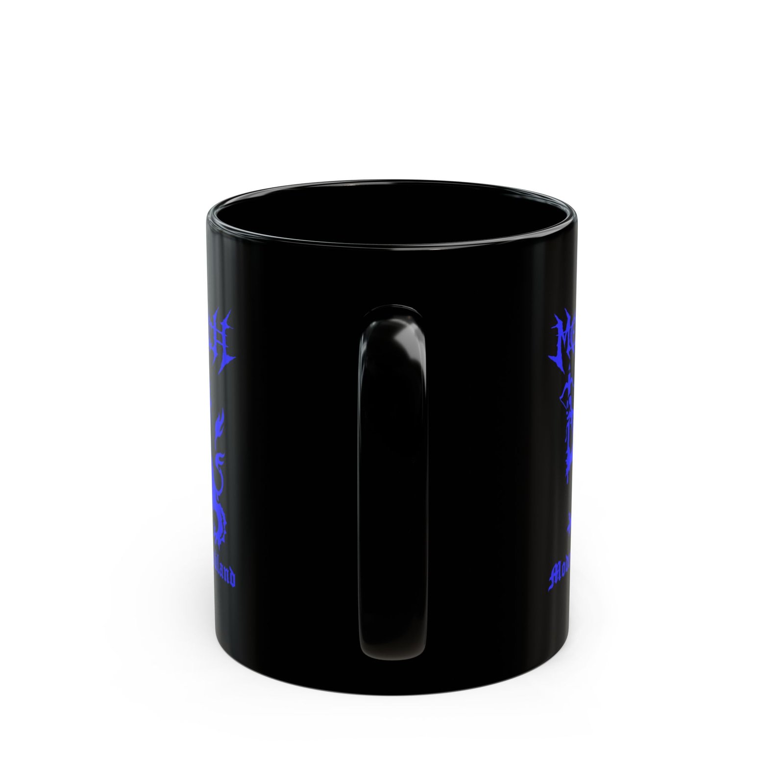 Melech - Moder Småland 11oz Black Mugs (Blue) - Image 4