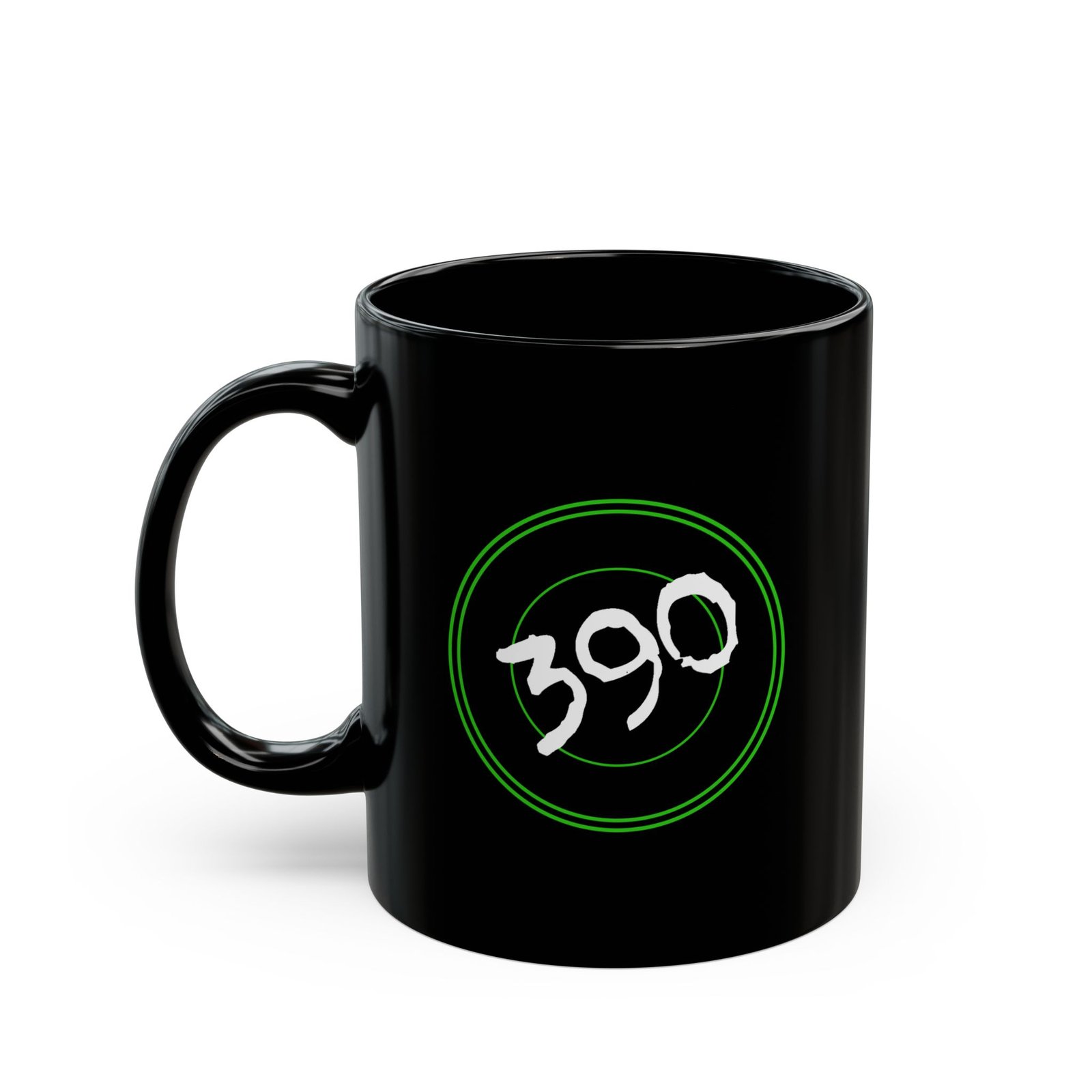 390 Logo 11oz Black Mugs