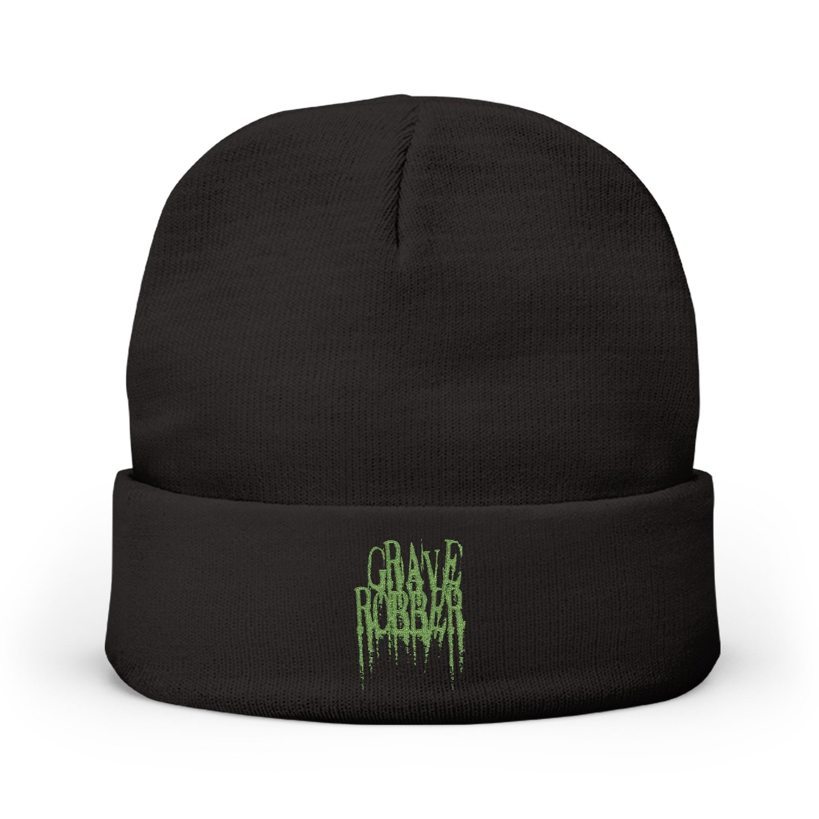 Grave Robber Logo Embroidered Knit Beanie (Green)