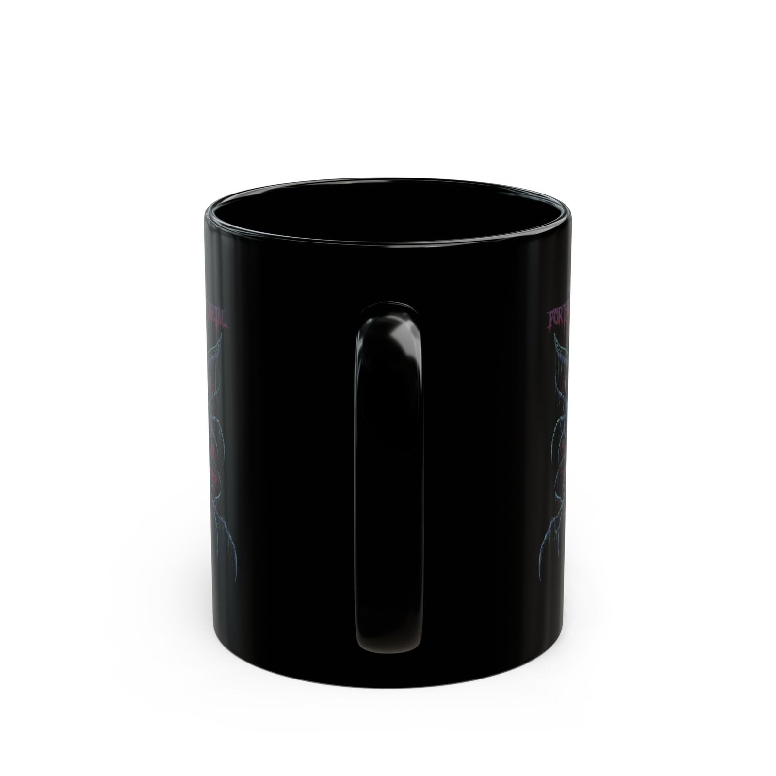 For The Love Of Metal - Nightmare 11oz Black Mugs - Image 4