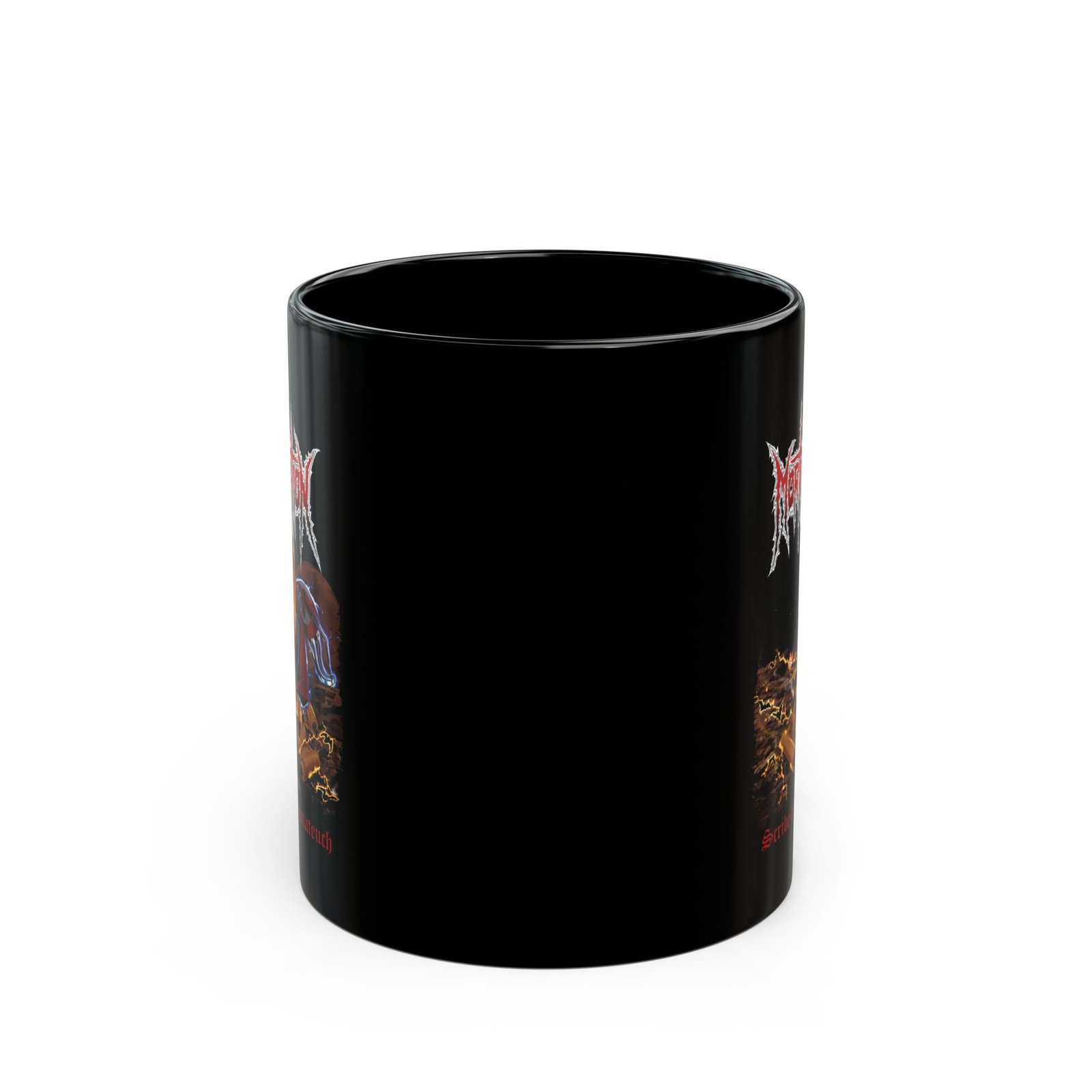 Mortification - Scribe Of The Pentateuch 11oz Black Mugs - Image 2