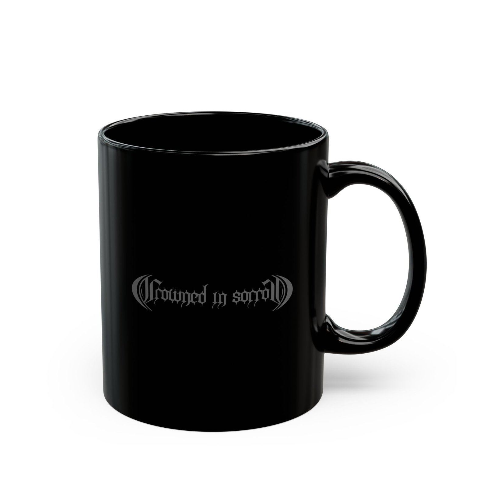 Crowned In Sorrow Logo 11oz Black Mugs (Grey)