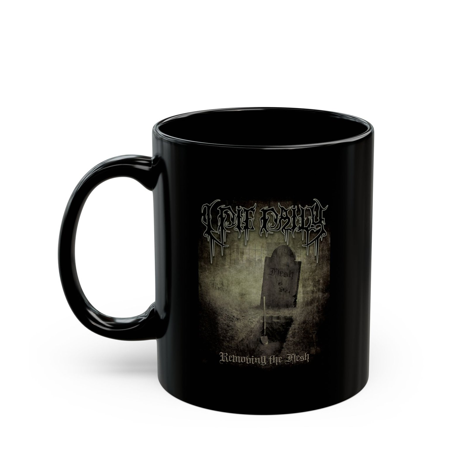 I Die Daily - Removing The Flesh 11oz Black Mugs