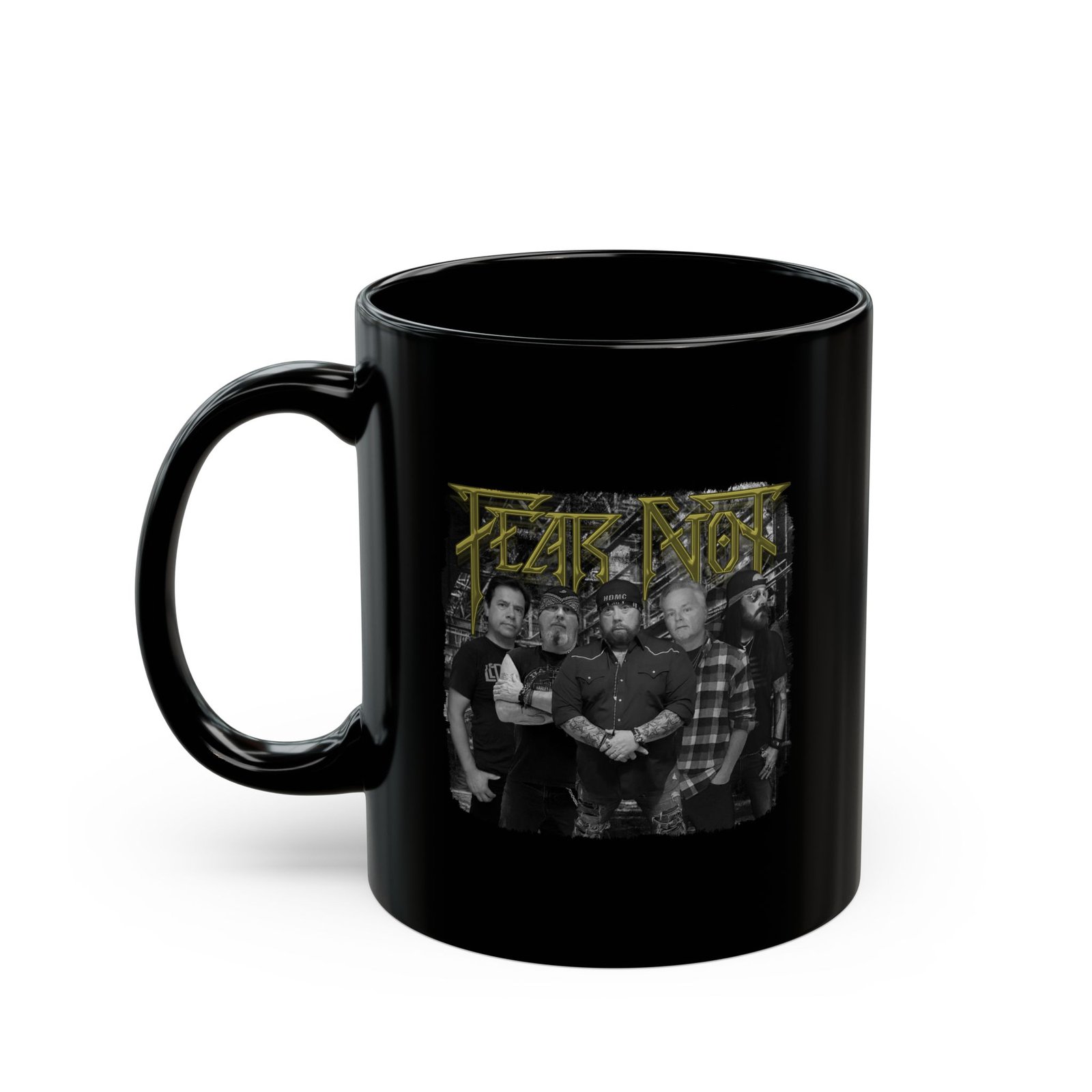Fear Not Band Photo 11oz Black Mugs