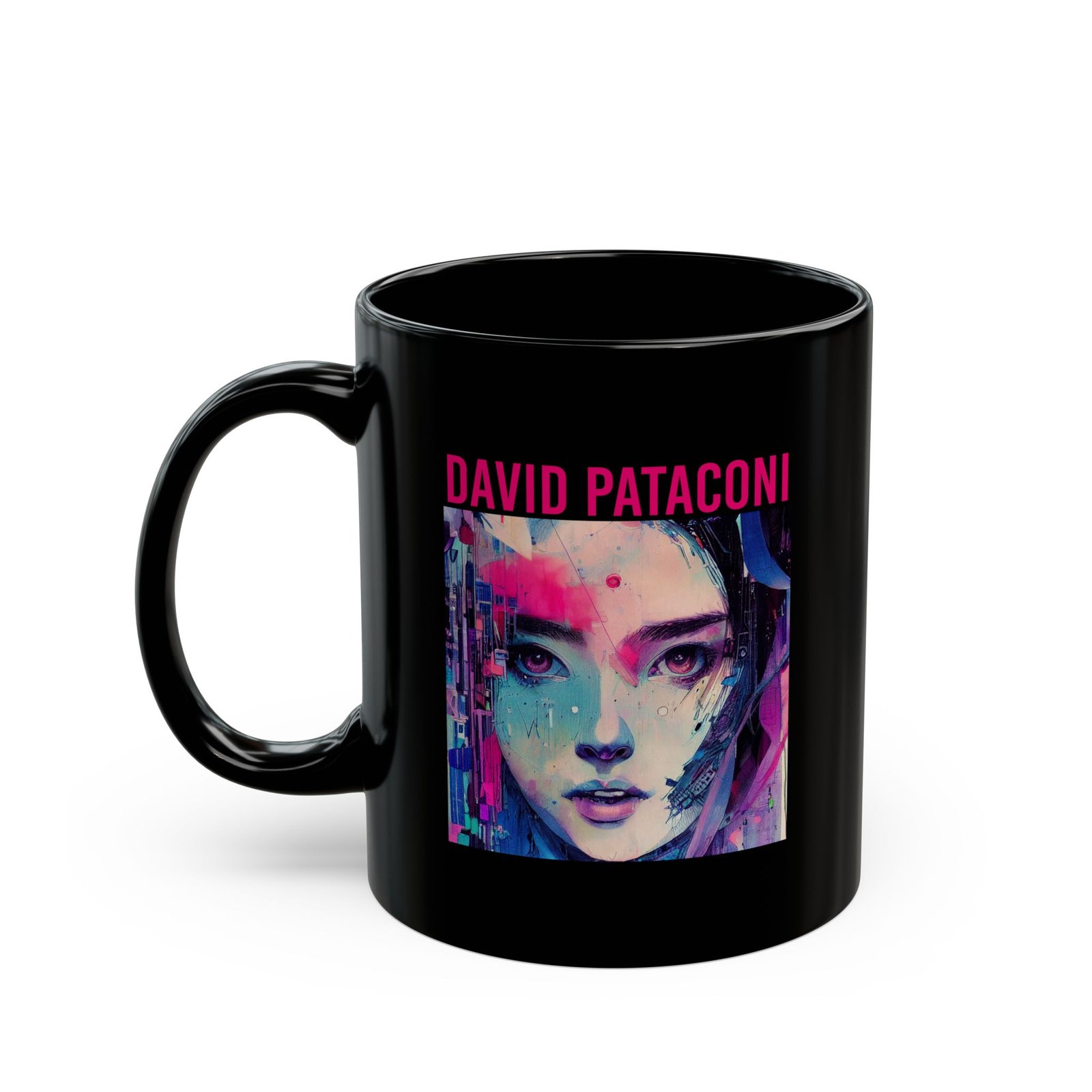 David Pataconi - Cyber Girl 7 11oz Black Mugs