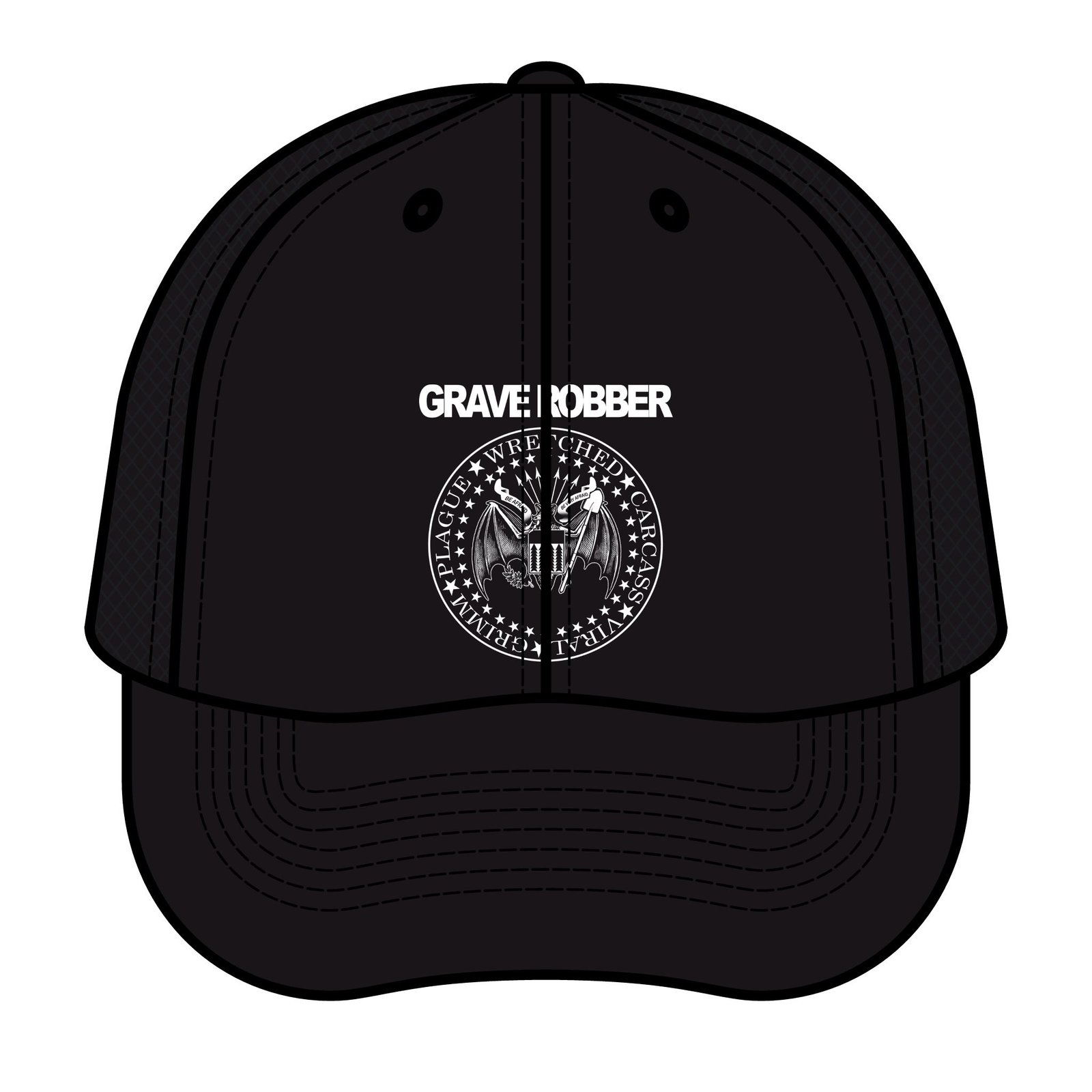 Grave Robber Ramones Printed Trucker Retro Hat