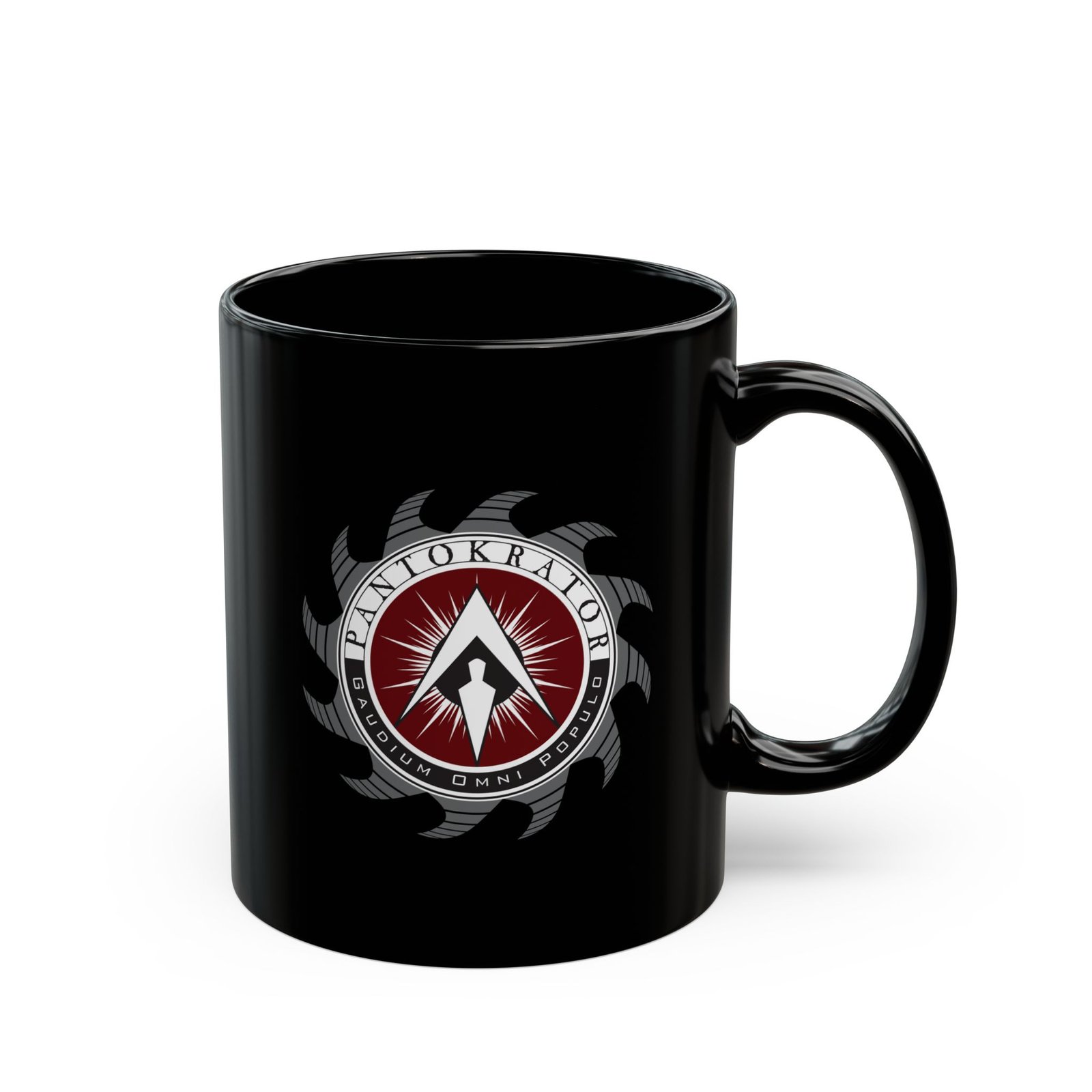 Pantokrator Emblem 11oz Black Mugs - Image 3